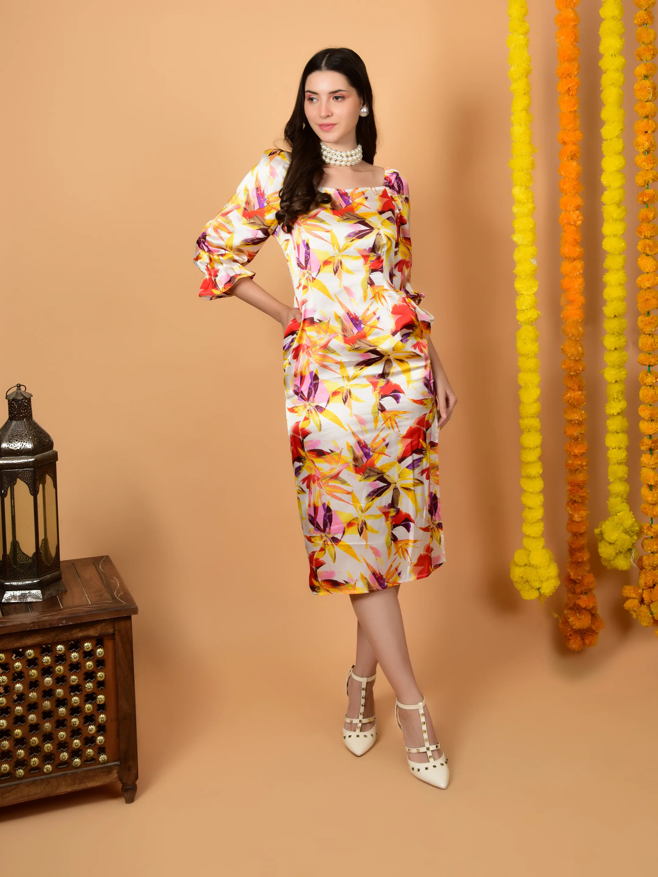 Flawless Latest Multicolor A-Line Dress For Women | DARCIE - Image 2