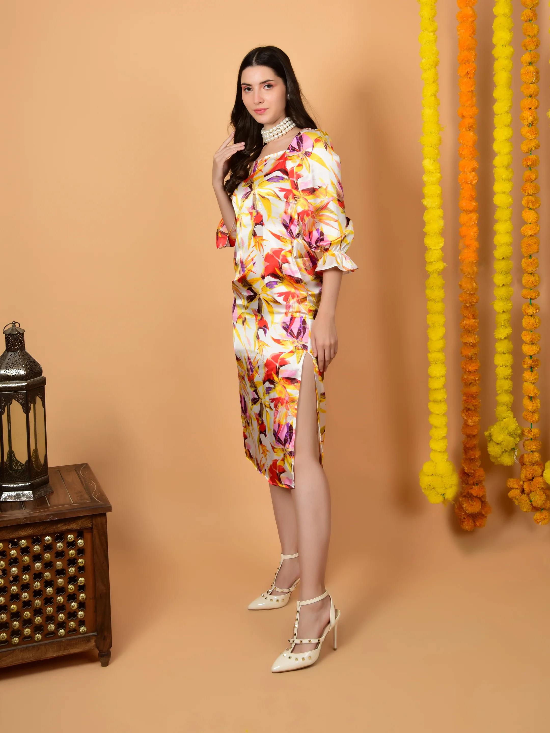 Flawless Latest Multicolor A-Line Dress For Women | DARCIE - Image 3