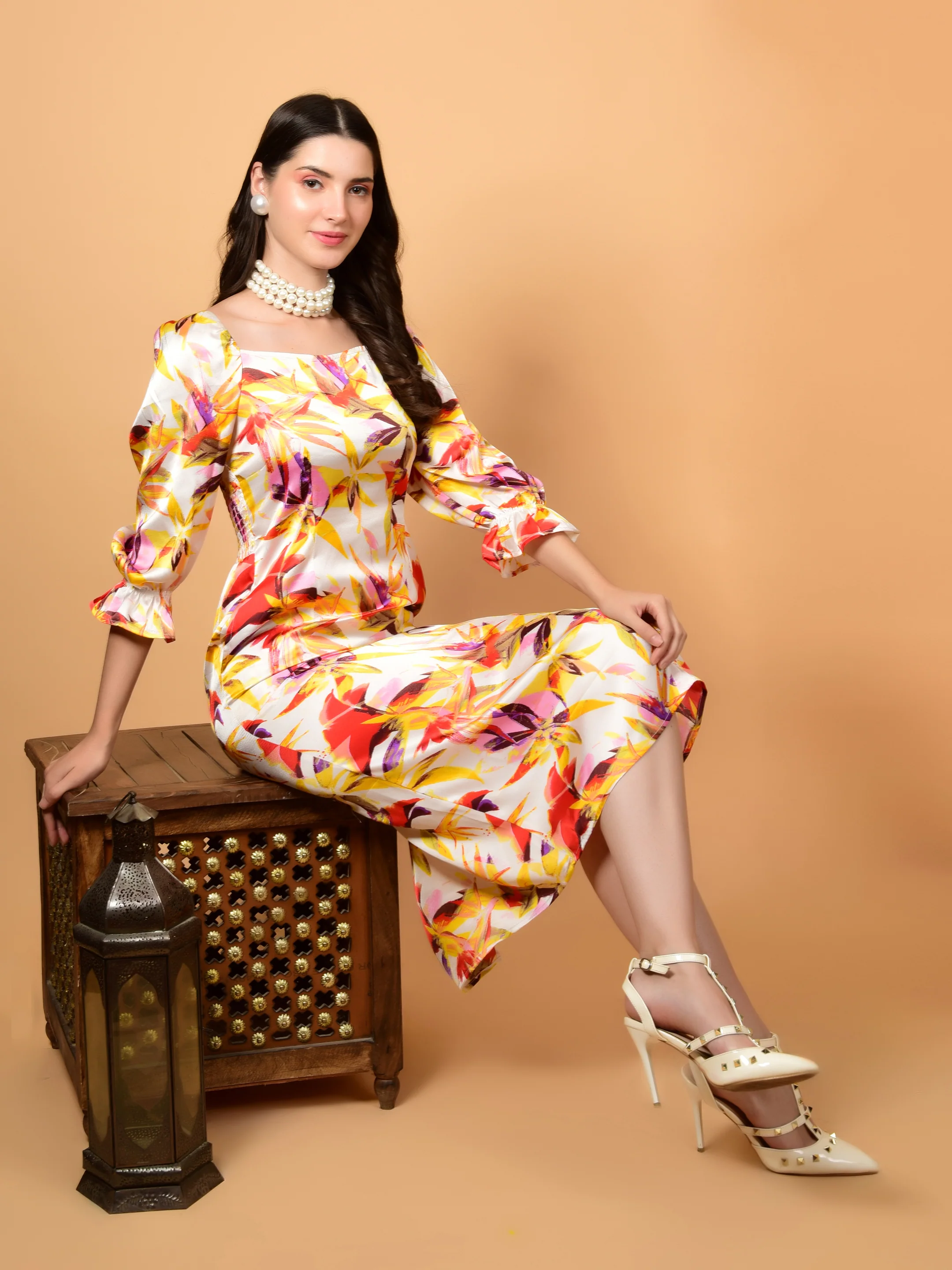 Flawless Latest Multicolor A-Line Dress For Women | DARCIE - Image 7