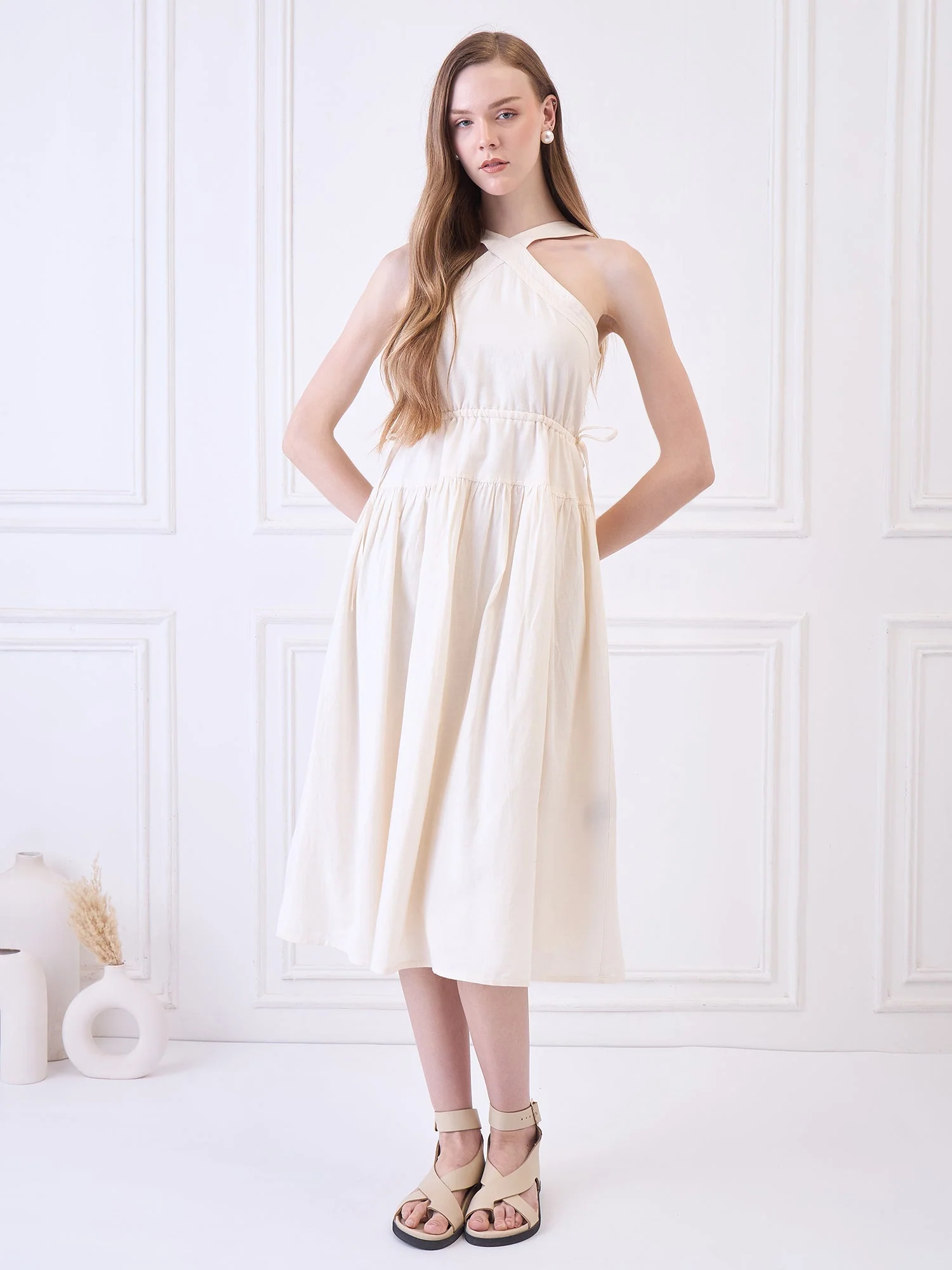 Libson Ivory Midi Dress - Image 2