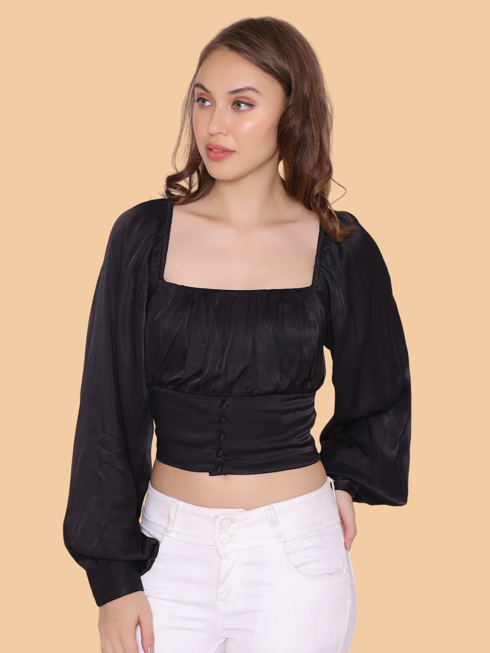 Flawless Letest Women Black Party Crop Top | LIZZY - Image 4