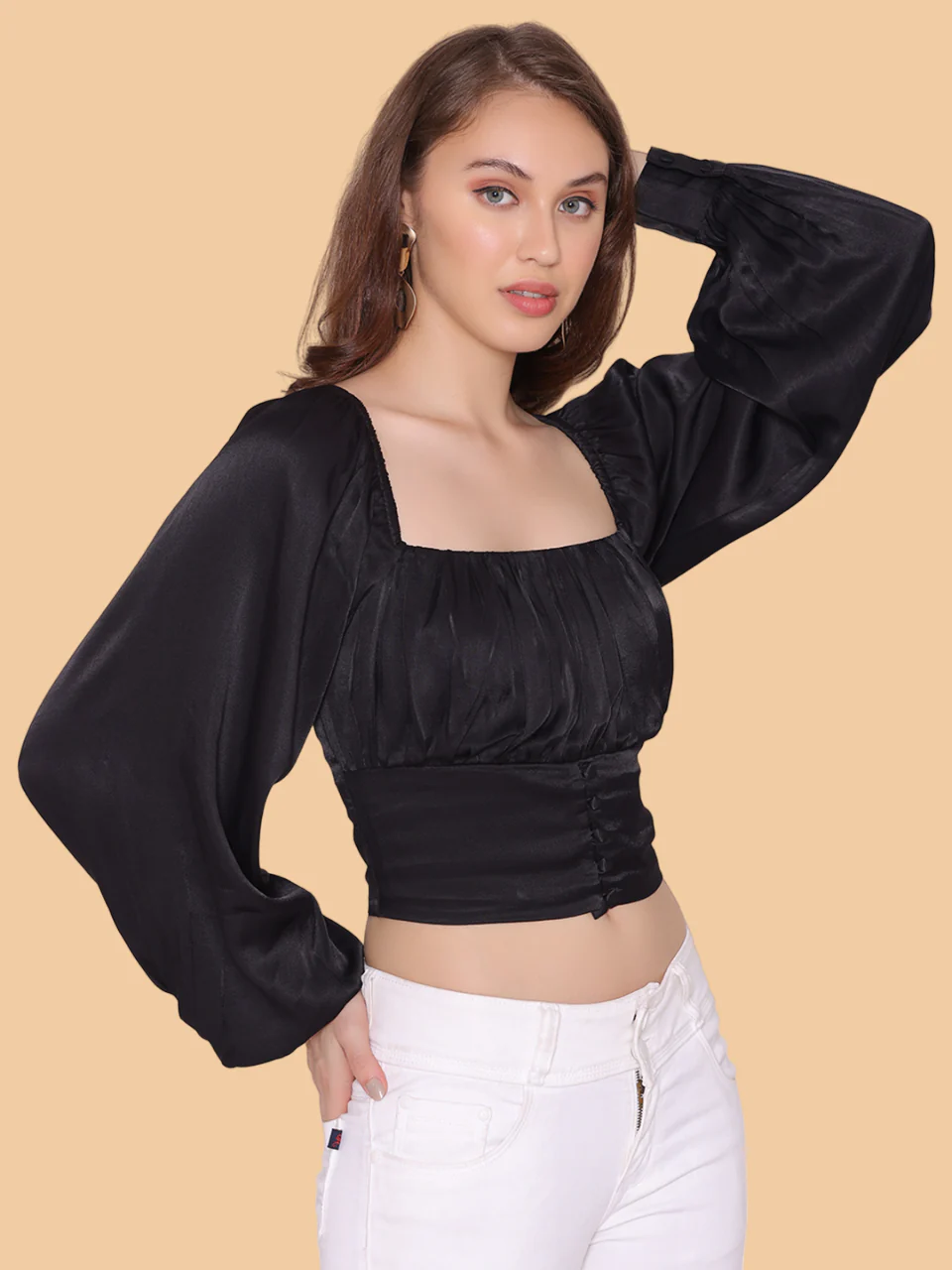 Flawless Letest Women Black Party Crop Top | LIZZY - Image 5