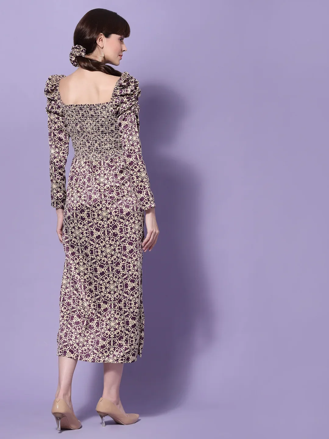 Flawless Women Printed Maxi Medium Slit Dress | CICELY - Image 7