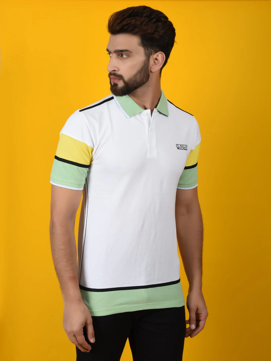 Flawless Men Trendy Multicolor Polo T-Shirt | HERCULES - Image 3