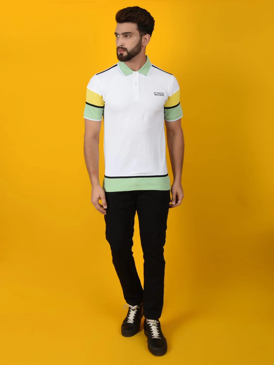 Flawless Men Trendy Multicolor Polo T-Shirt | HERCULES - Image 6