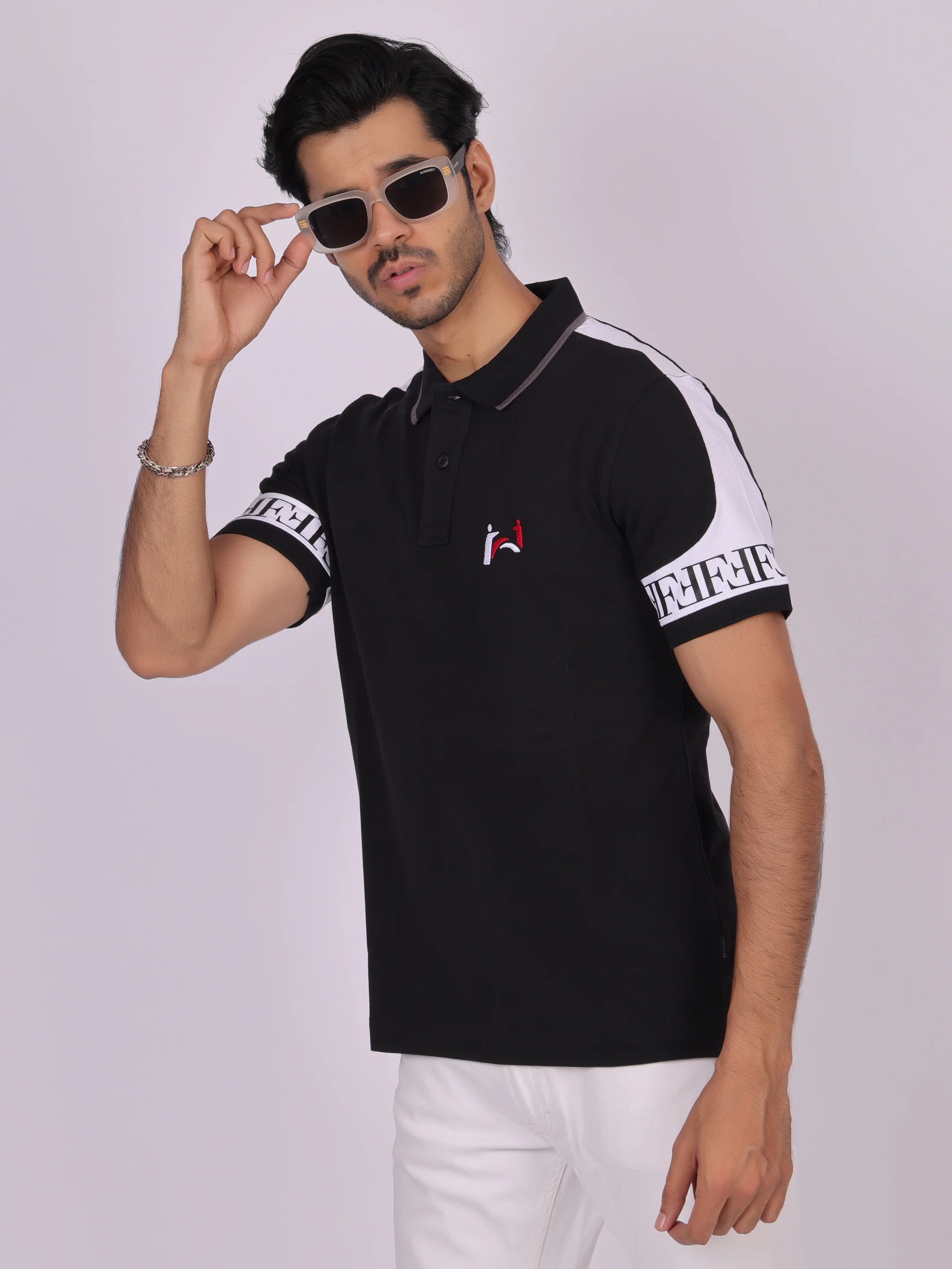 Men's Black Cotton Polo T-shirt - Casual, Comfortable, Versatile - Image 4