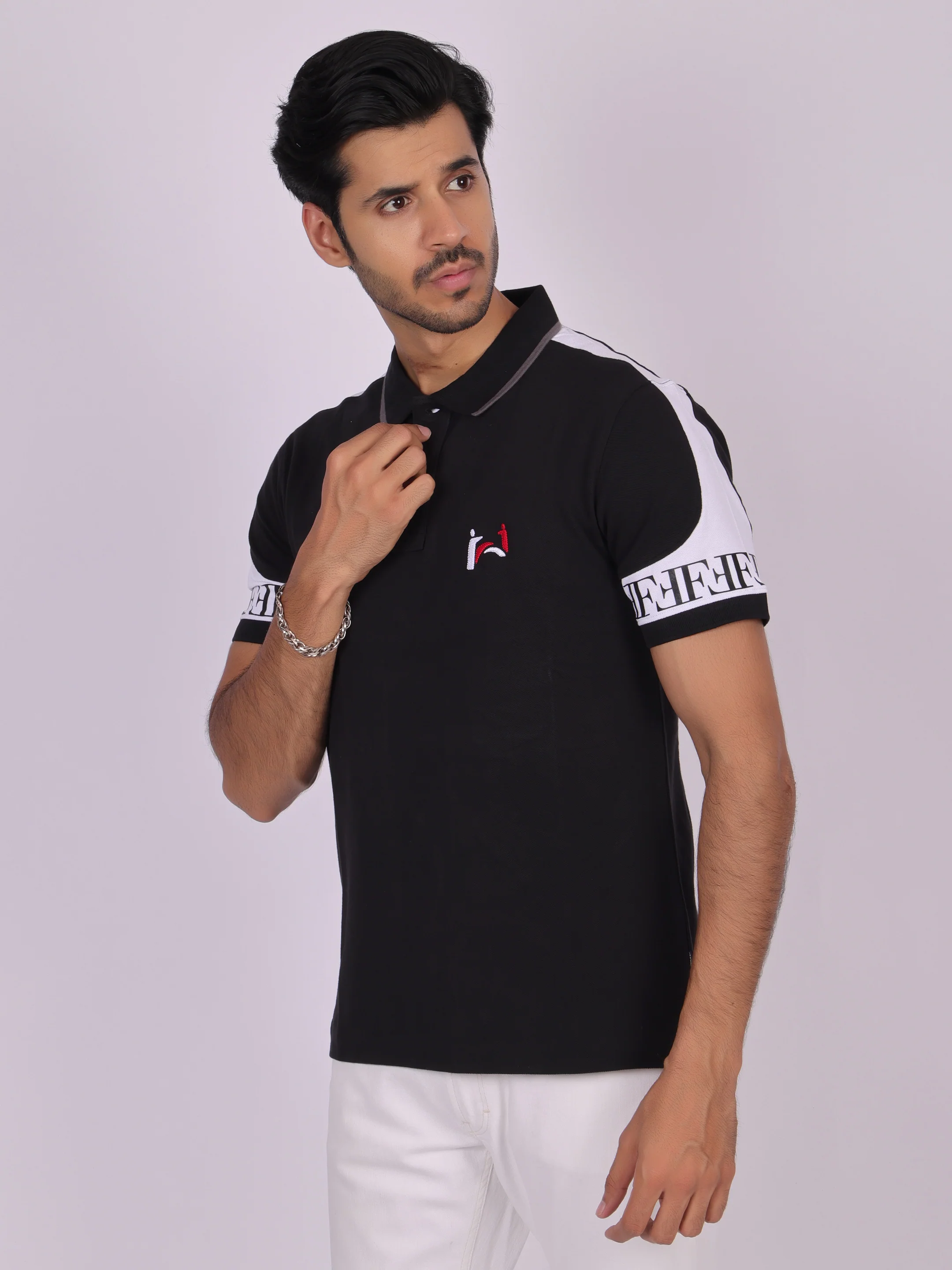 Men's Black Cotton Polo T-shirt - Casual, Comfortable, Versatile - Image 5