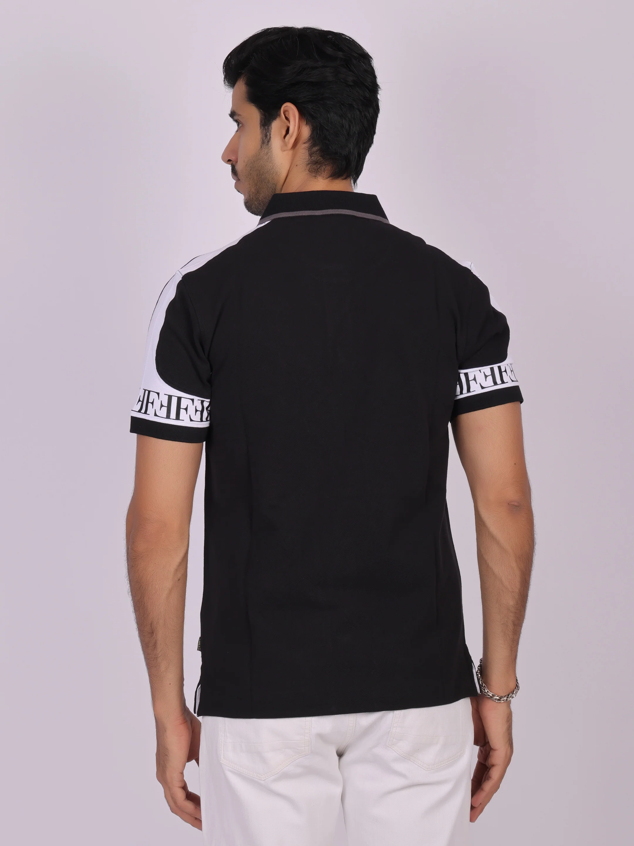 Men's Black Cotton Polo T-shirt - Casual, Comfortable, Versatile - Image 6