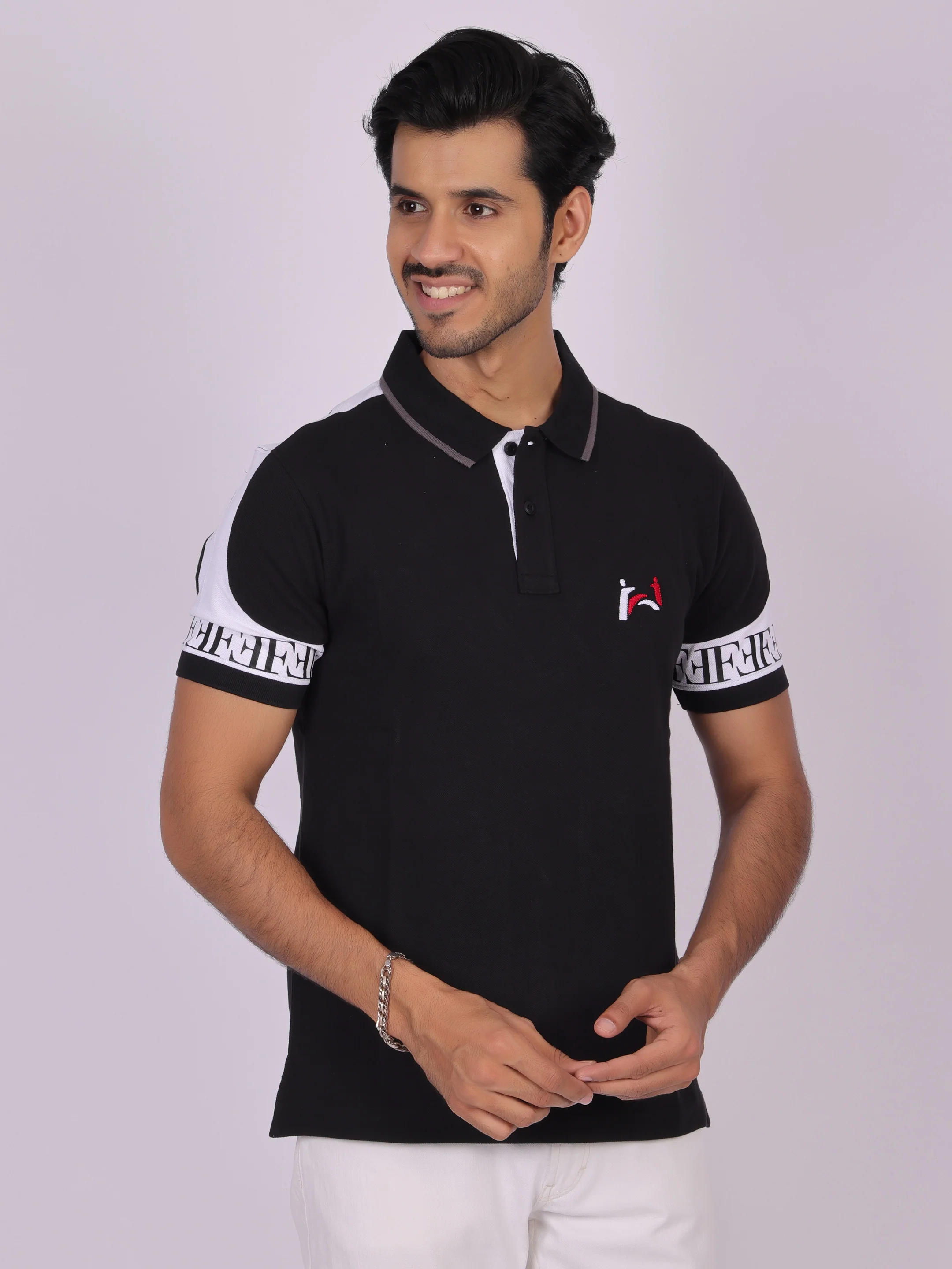 Men's Black Cotton Polo T-shirt - Casual, Comfortable, Versatile - Image 7