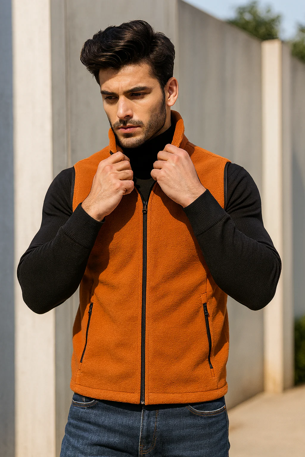 Men's Half Sleeves Cotton Blend Hoodie - Image 5