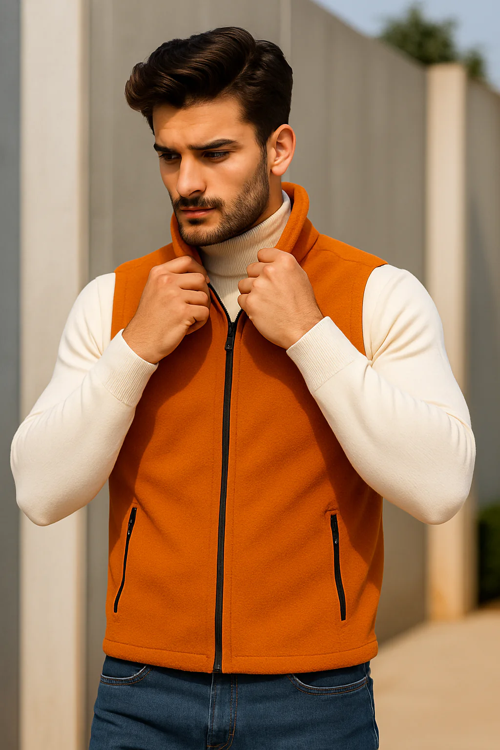 Men's Half Sleeves Cotton Blend Hoodie - Image 6