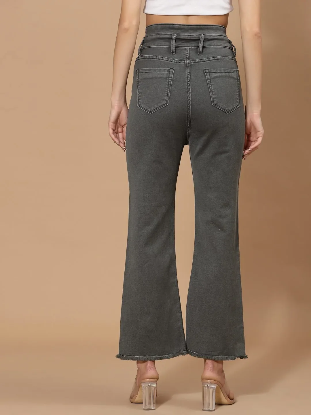 Flawless Women Olive Statement Depant Denim - Image 5