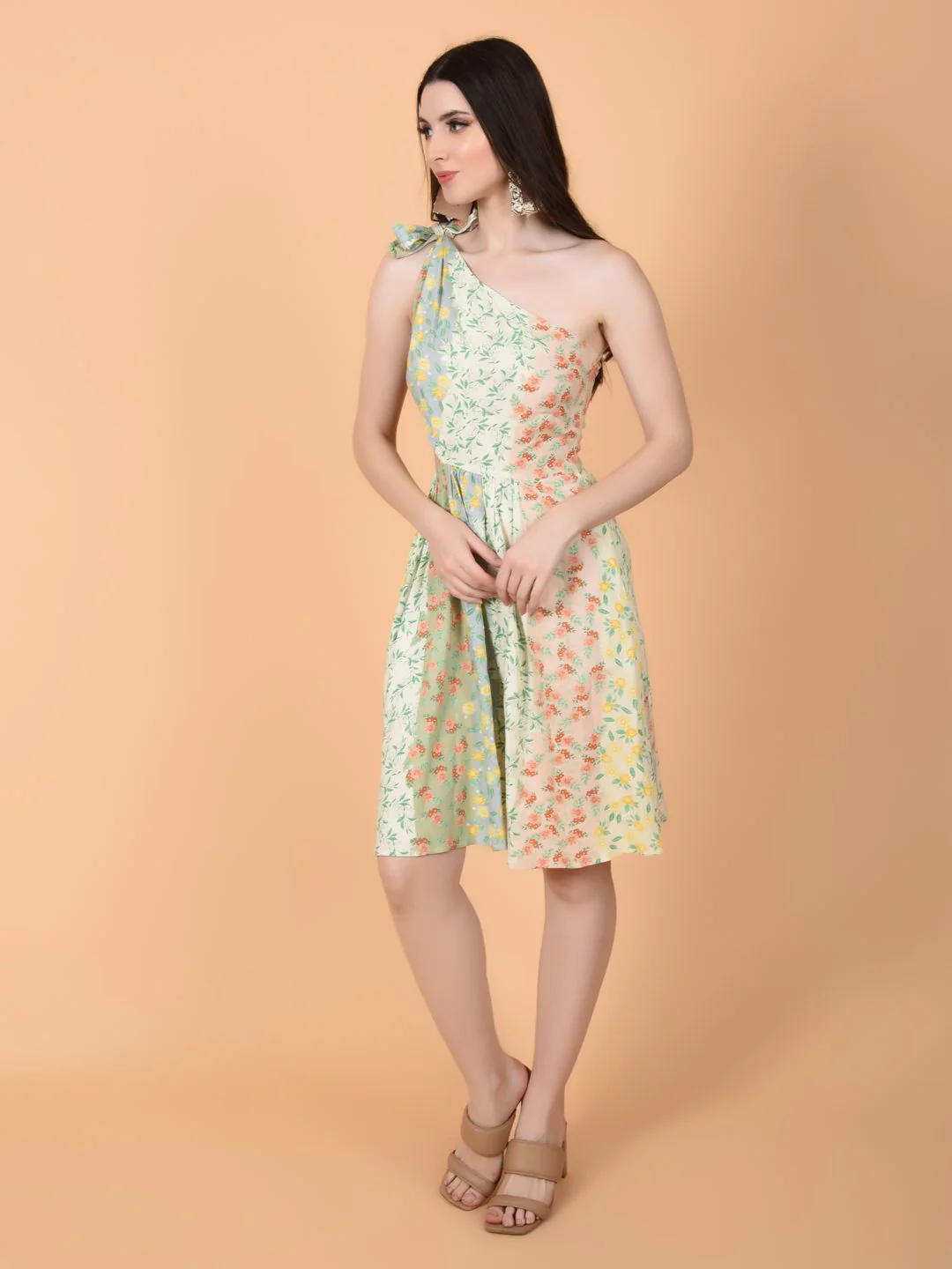 Flawless Women Trendy and Elegant One Shoulder Cut-Out Dress  | AMY - Image 3