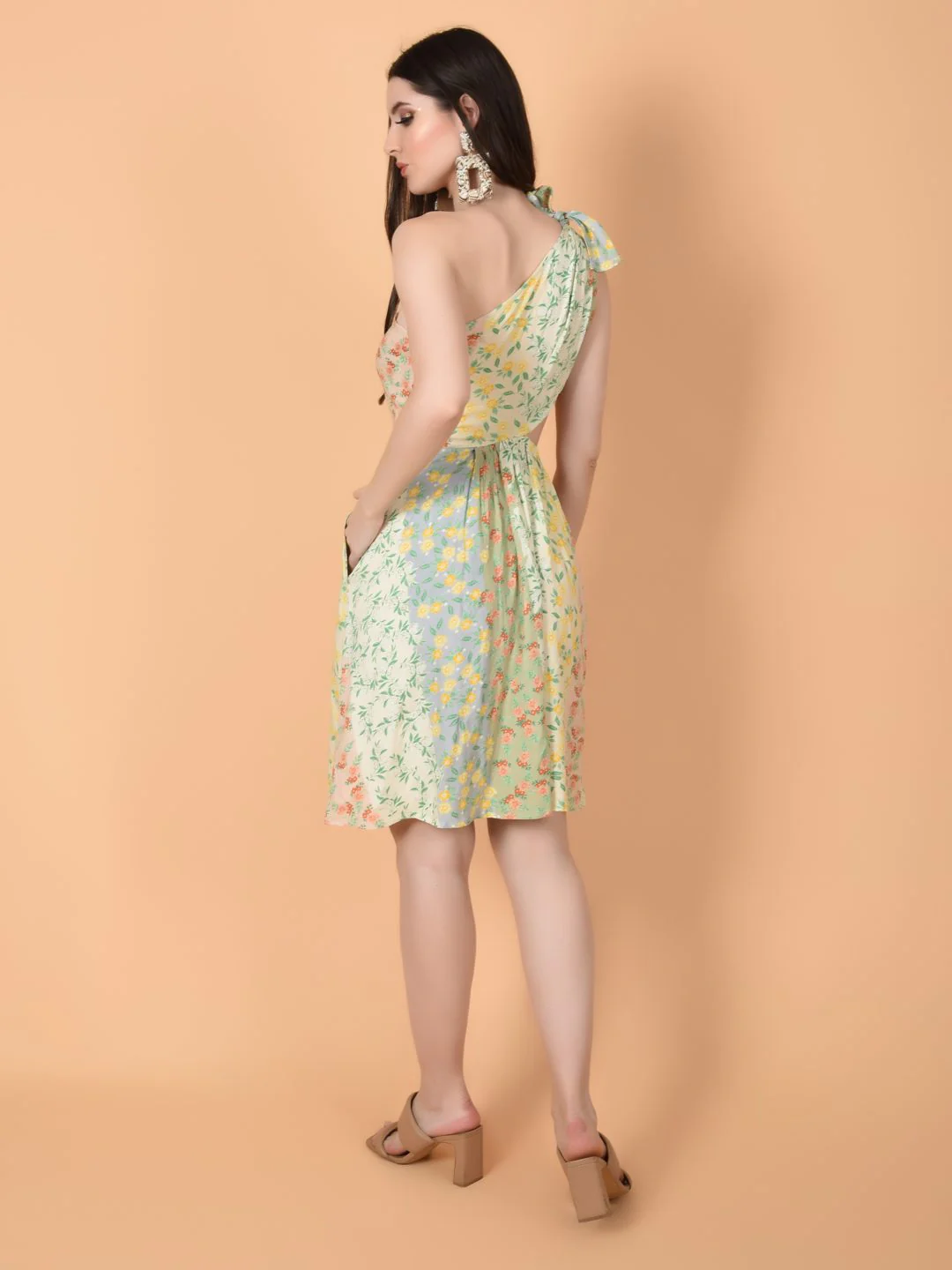 Flawless Women Trendy and Elegant One Shoulder Cut-Out Dress  | AMY - Image 5