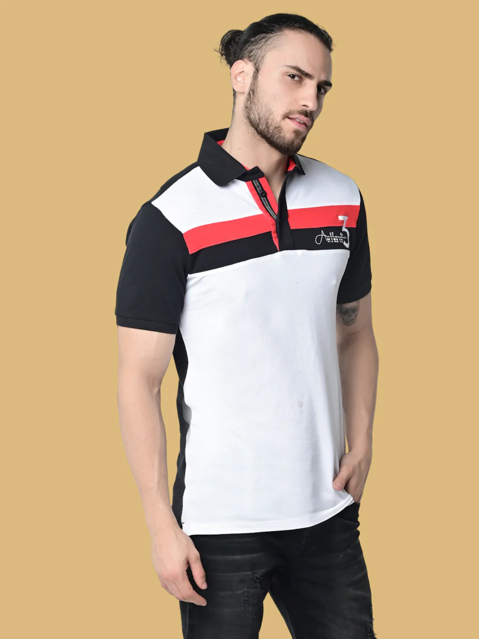 Flawless Organic Sociable Men Polo T-Shirt - Image 4