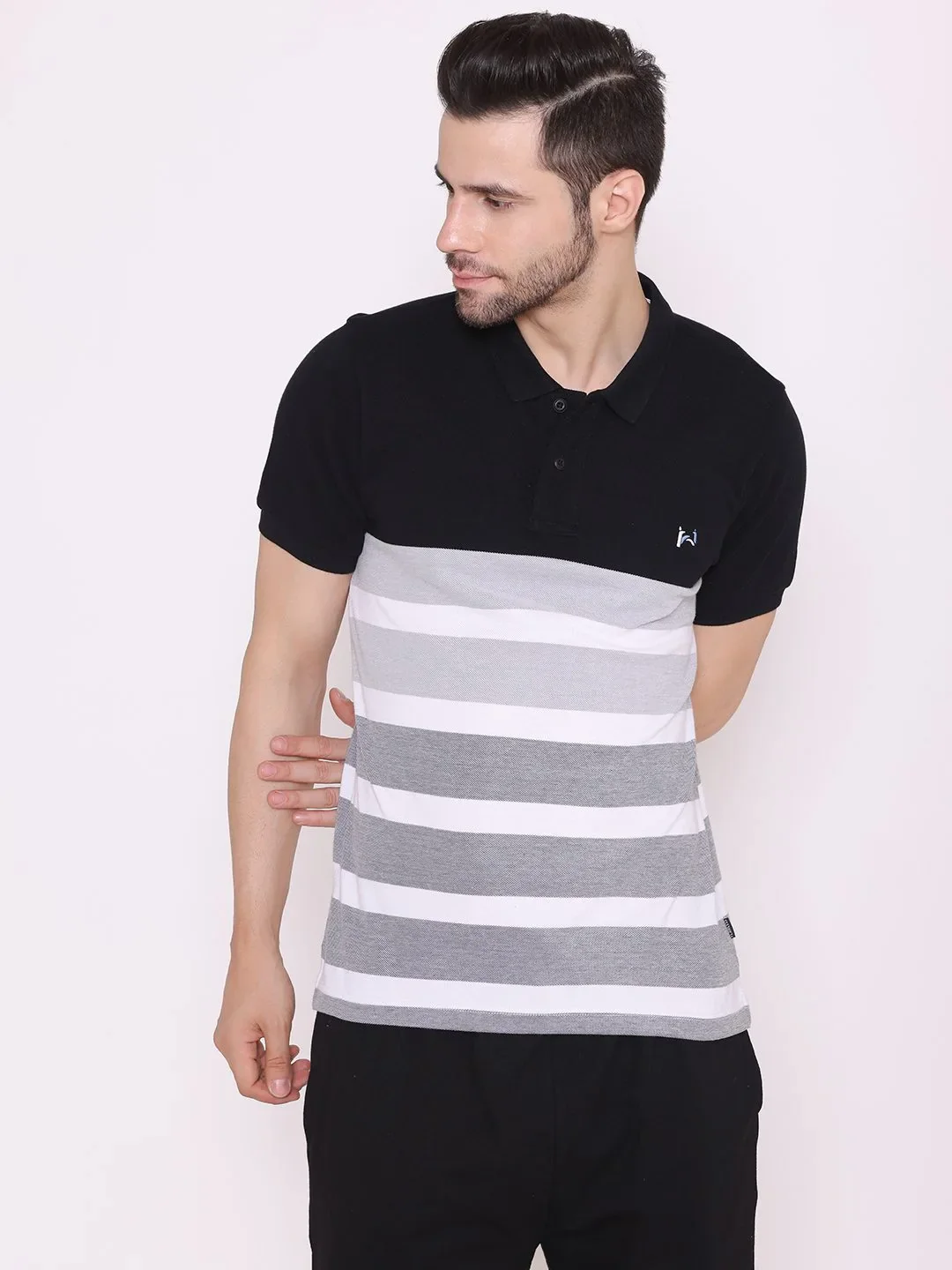 Flawless Men Organic Black Polo T-Shirt | SLATE
