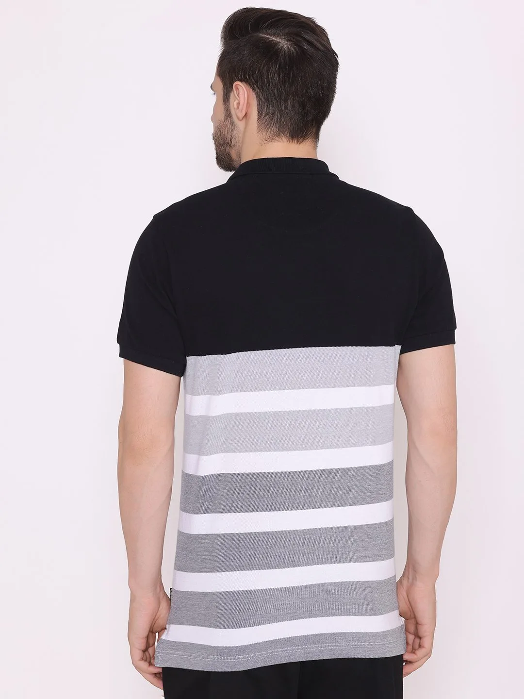 Flawless Men Organic Black Polo T-Shirt | SLATE - Image 2