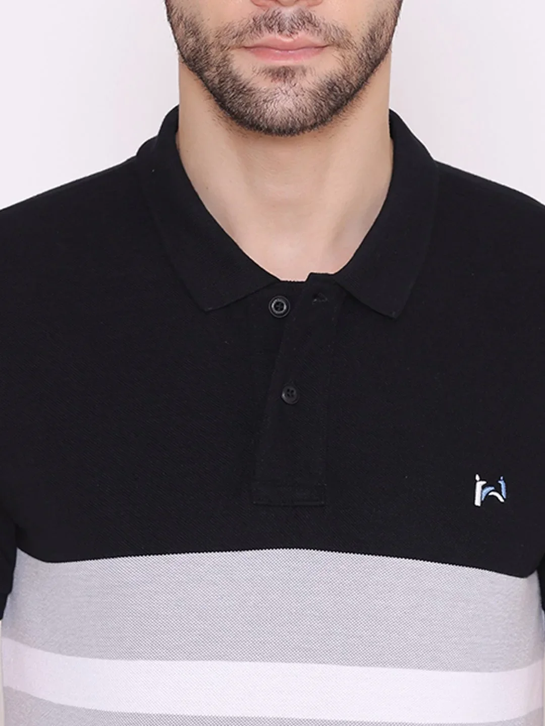 Flawless Men Organic Black Polo T-Shirt | SLATE - Image 3