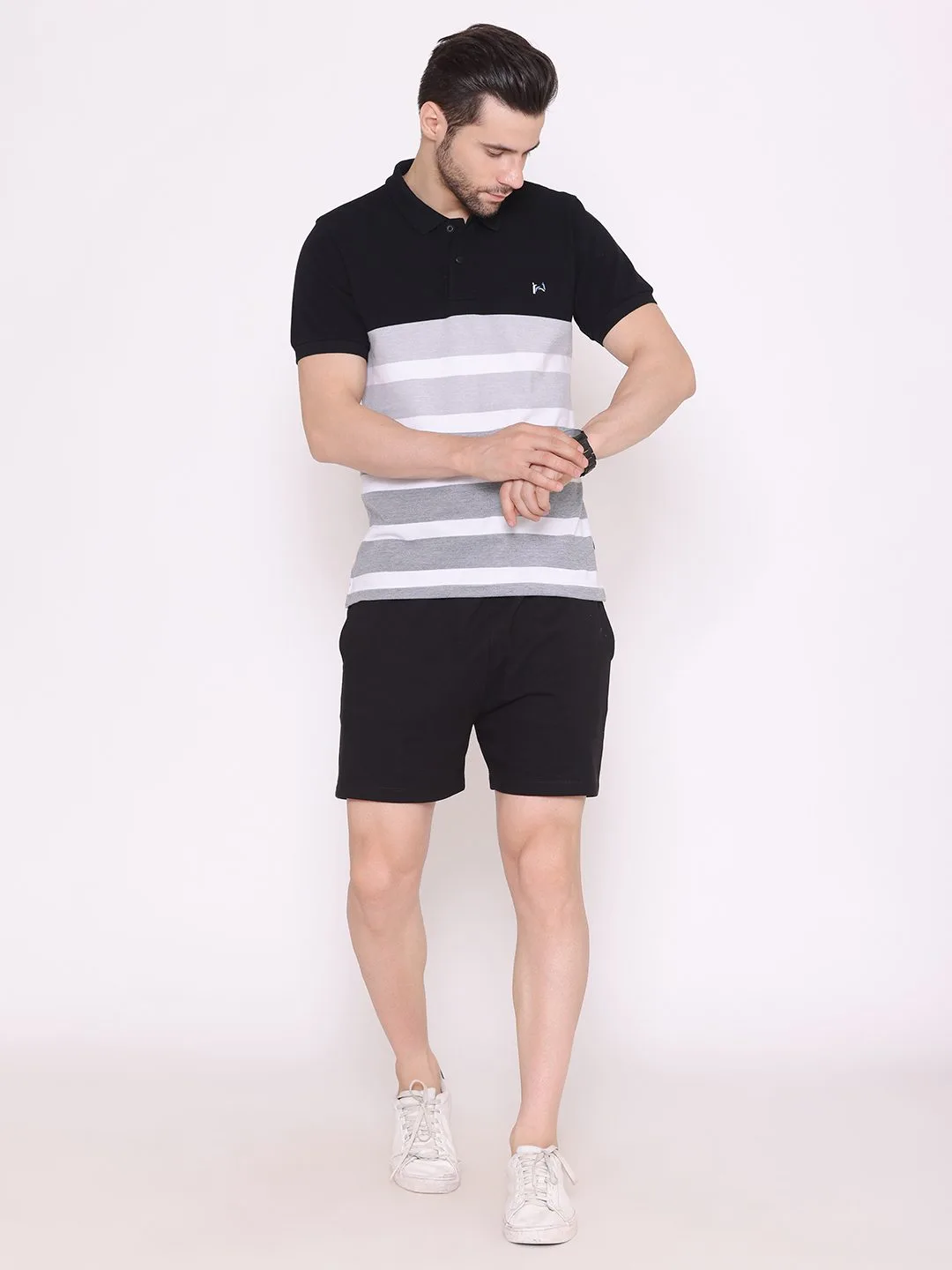 Flawless Men Organic Black Polo T-Shirt | SLATE - Image 6