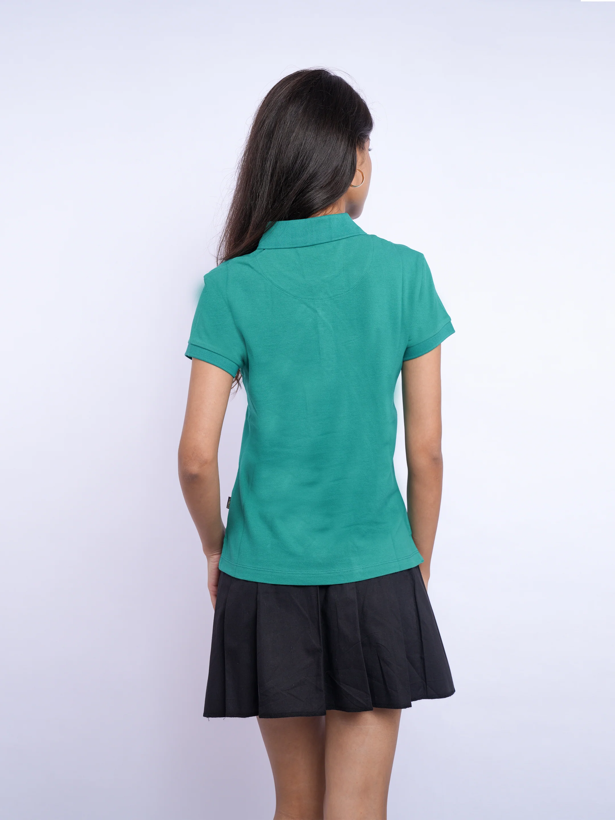 Flawless Women Organic Green Polo T-Shirt - Image 7