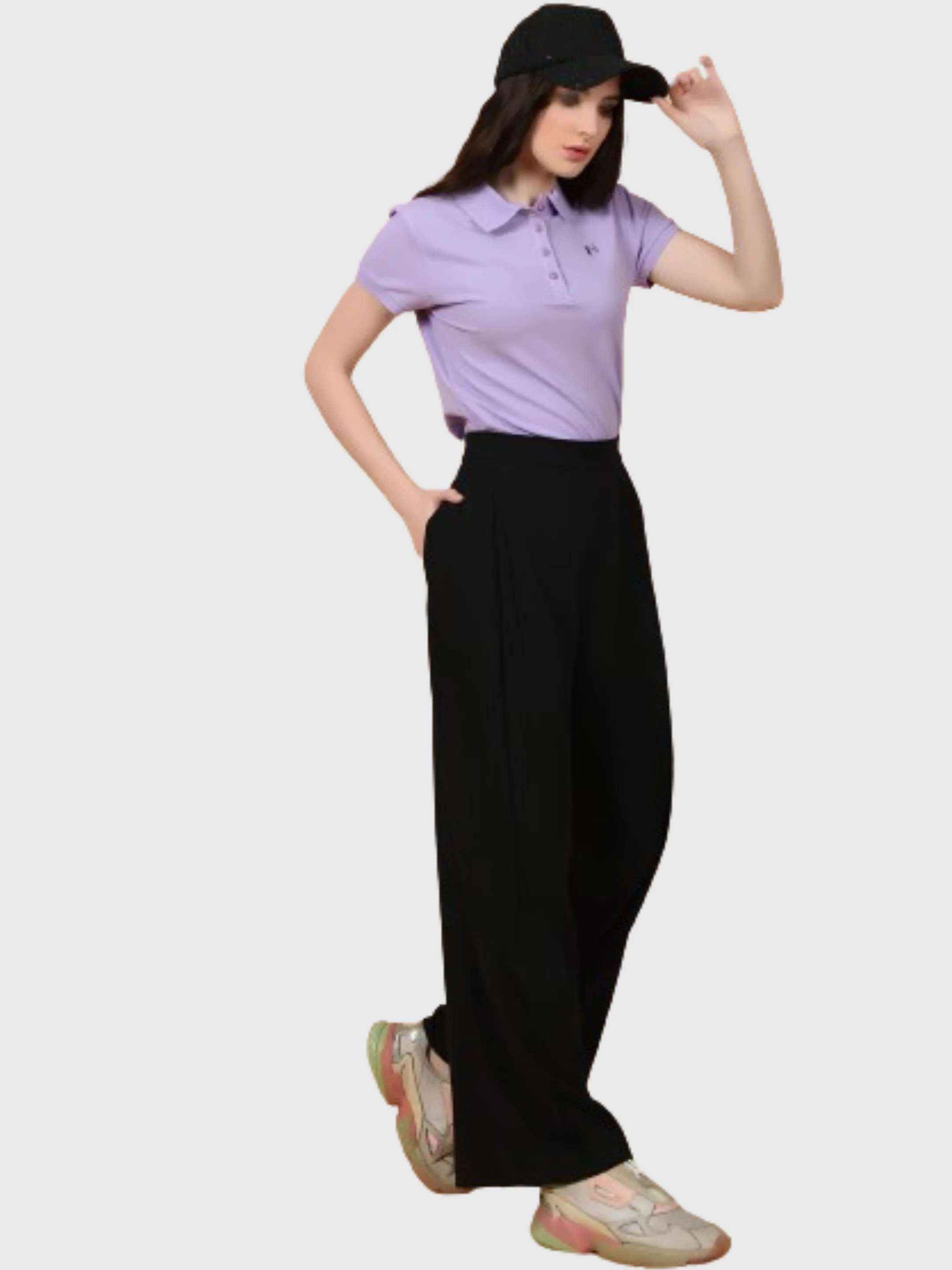 Flawless Women Mauvy Map Organic Polo T-Shirt - Image 3