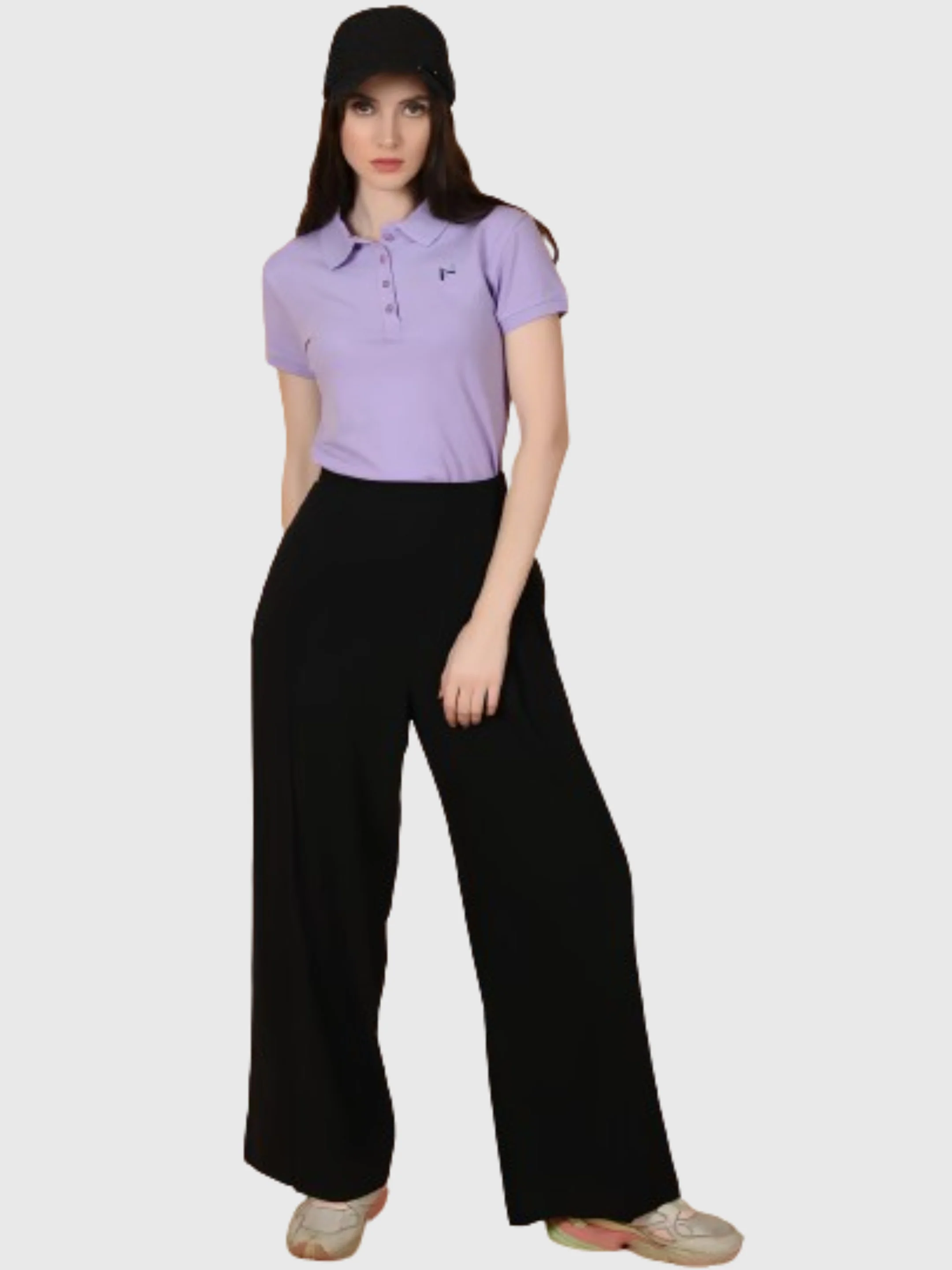 Flawless Women Mauvy Map Organic Polo T-Shirt - Image 4