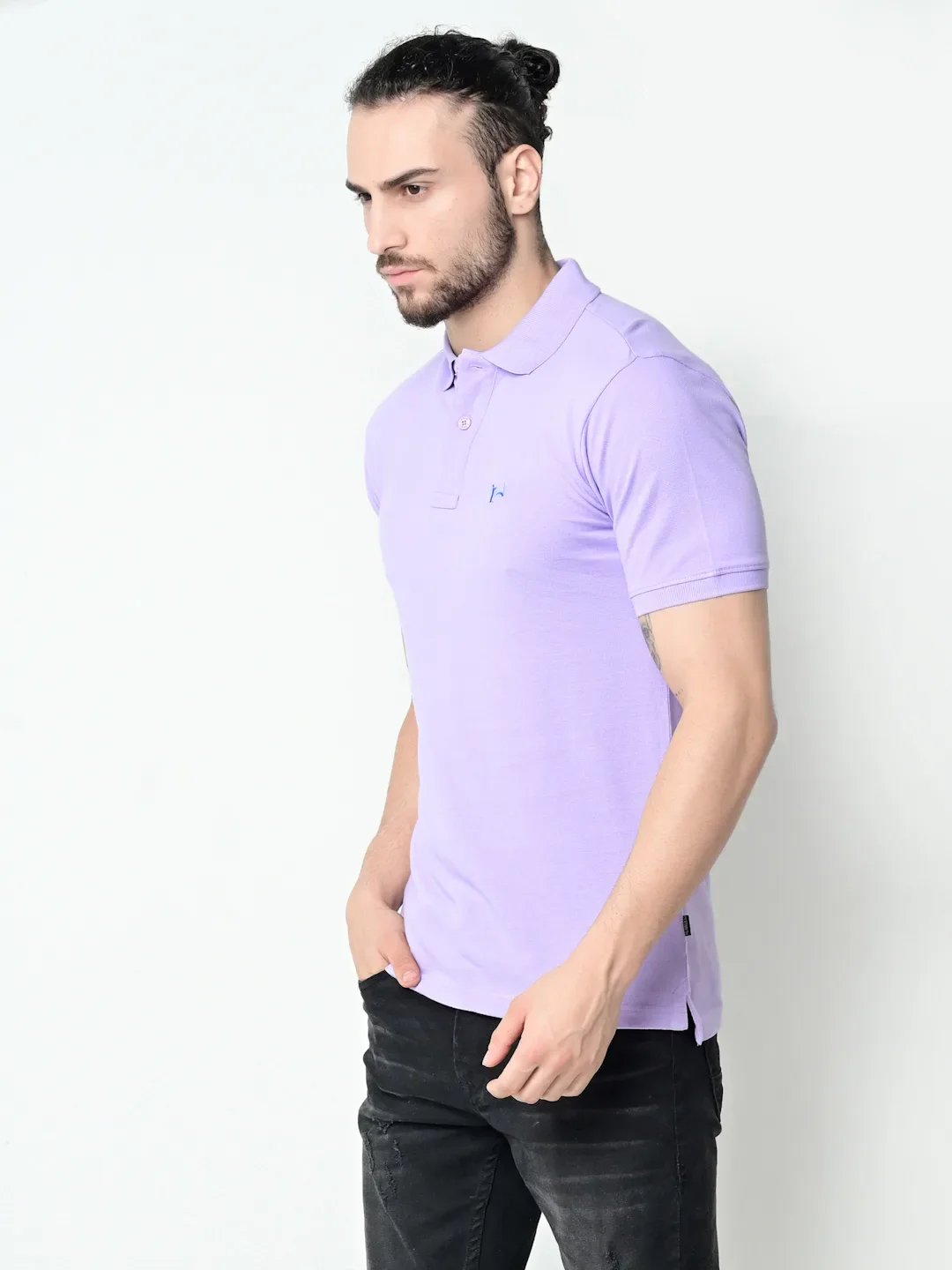 Flawless Men Mauvy Mauve Organic Polo T-Shirt - Image 3