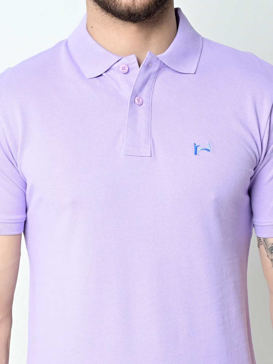 Flawless Men Mauvy Mauve Organic Polo T-Shirt - Image 4