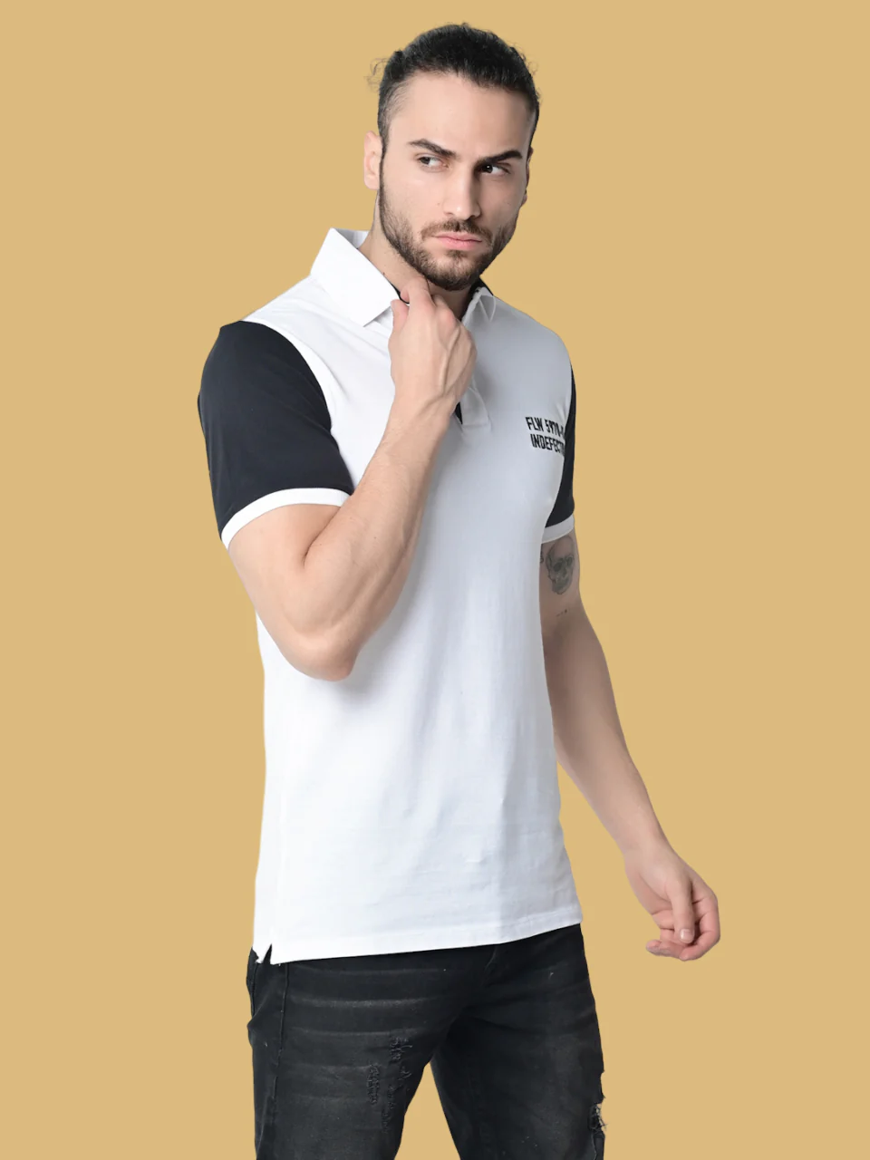 Flawless Men Organic Swag Chess Polo T-Shirt - Image 4