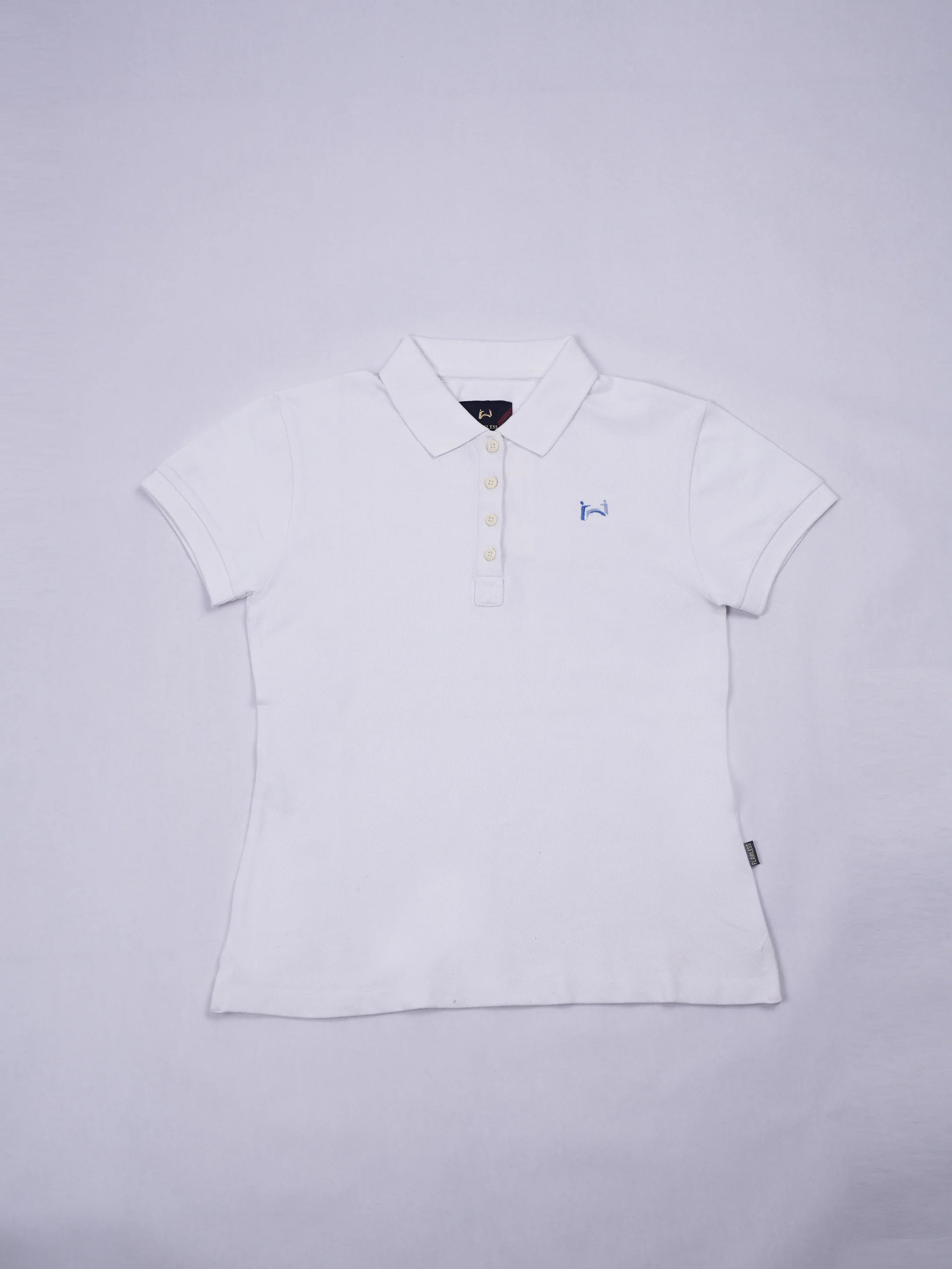 Flawless Women White Organic Polo T-Shirt - Image 7