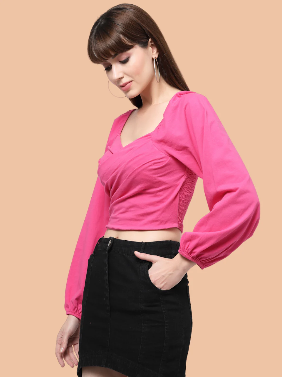 Flawless Women Stylish Pink Crop Top | OVERLAP - Image 5