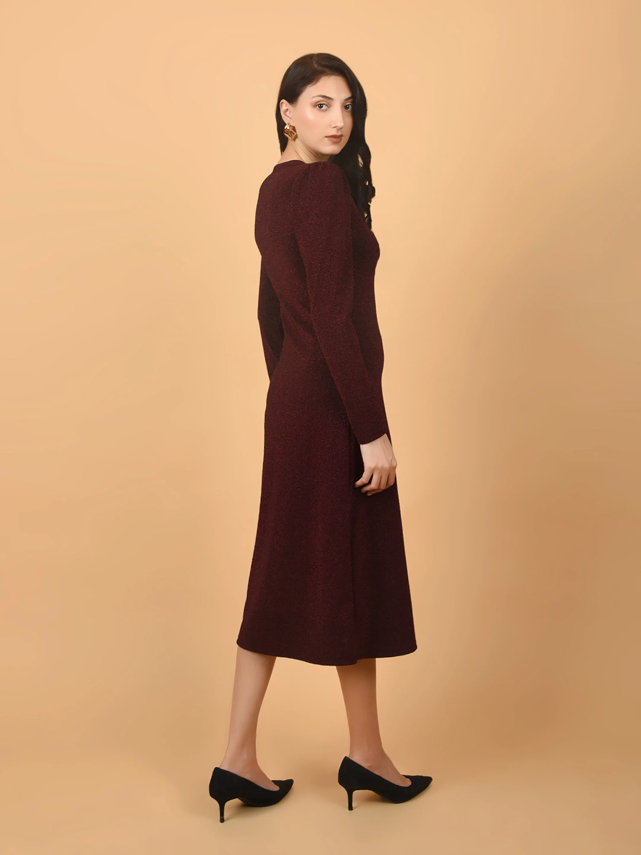 Flawless Trendy Partywear Bodycon Midi Slit Dress | DIVA - Image 5