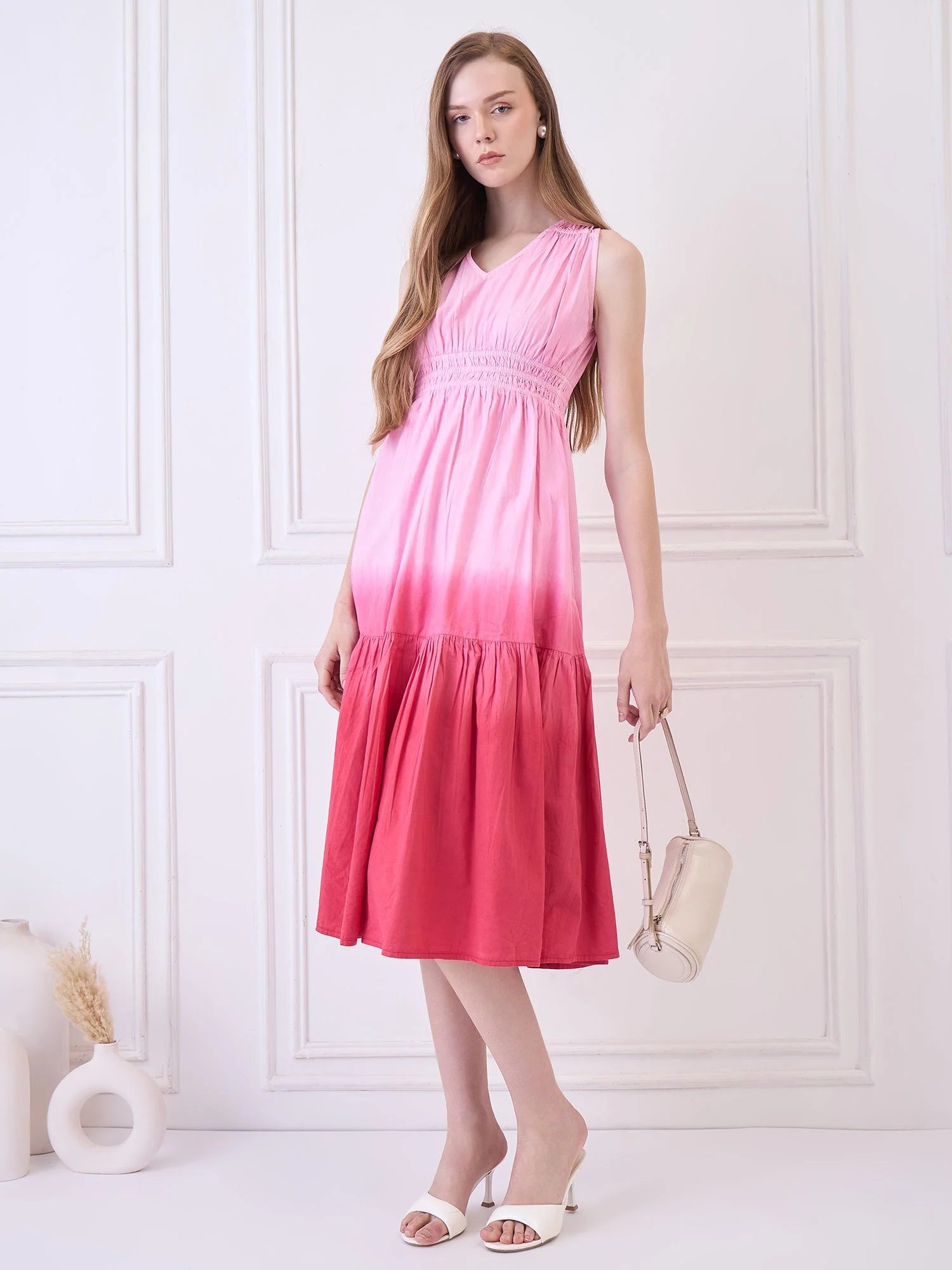 Pink Tie Dye Beachwear Coverup Dress - Image 7