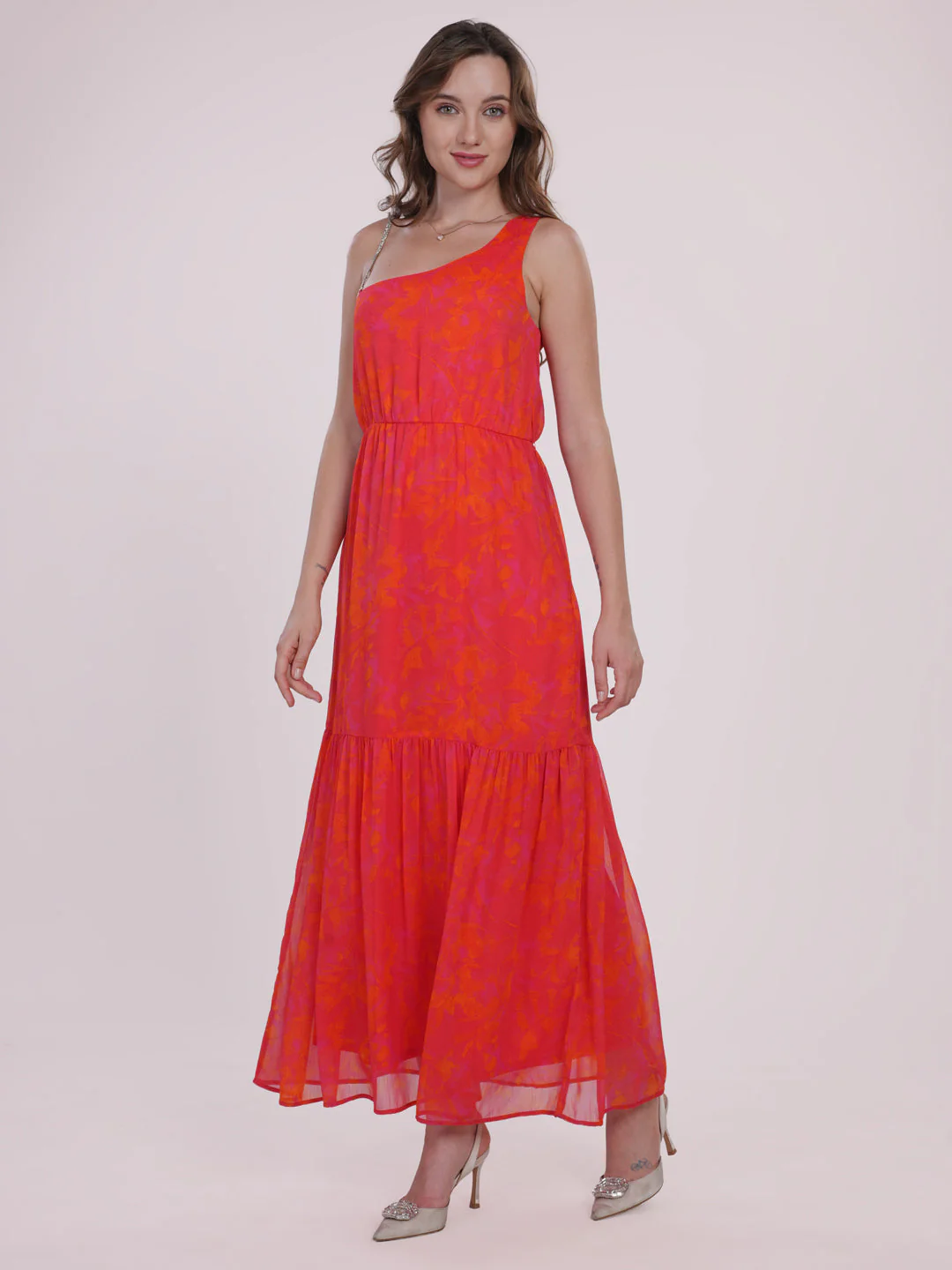 Orange party dress - Image 4