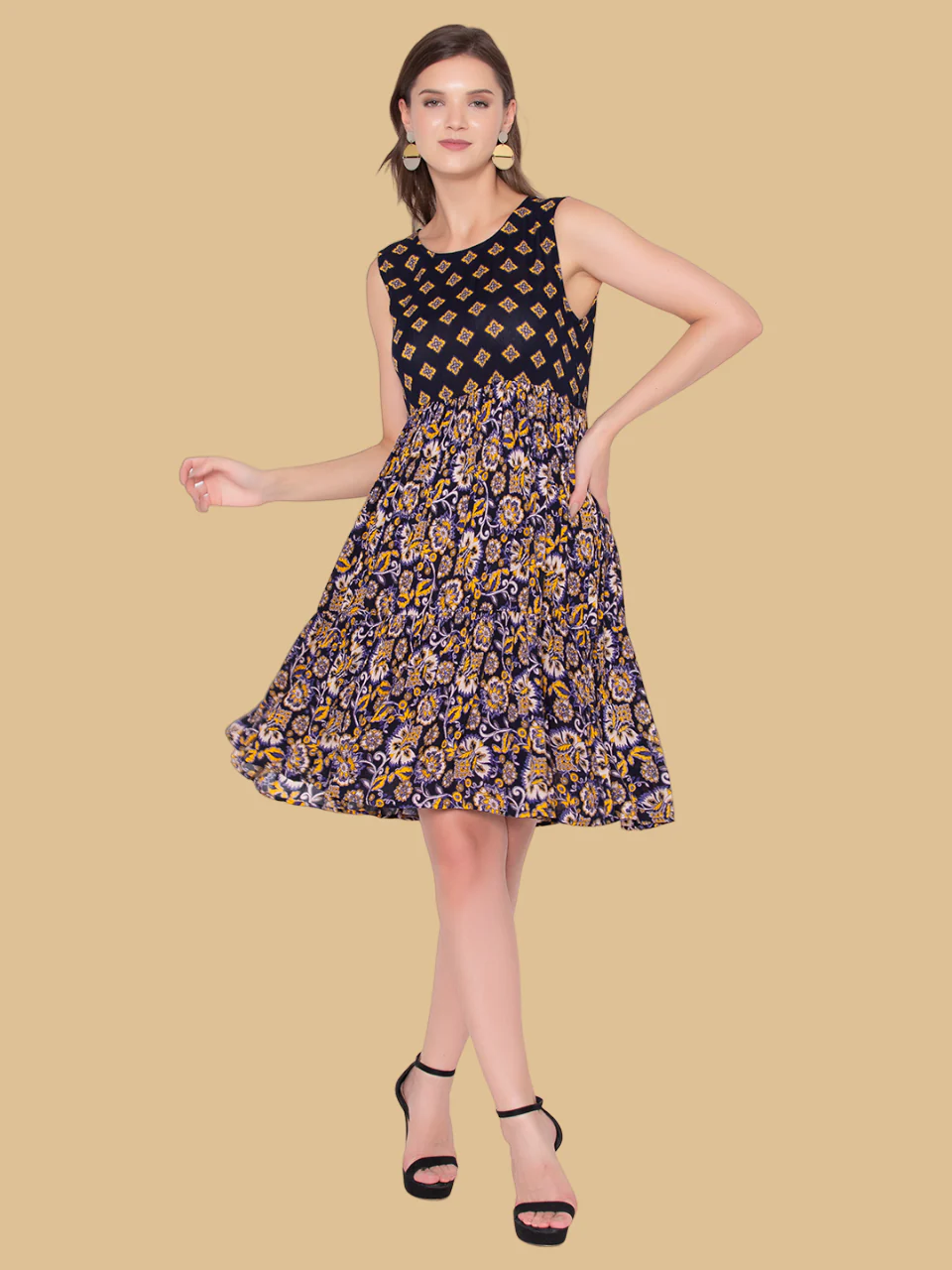 Flawless Letest Women Floral Printed Dress | JULY - Image 6