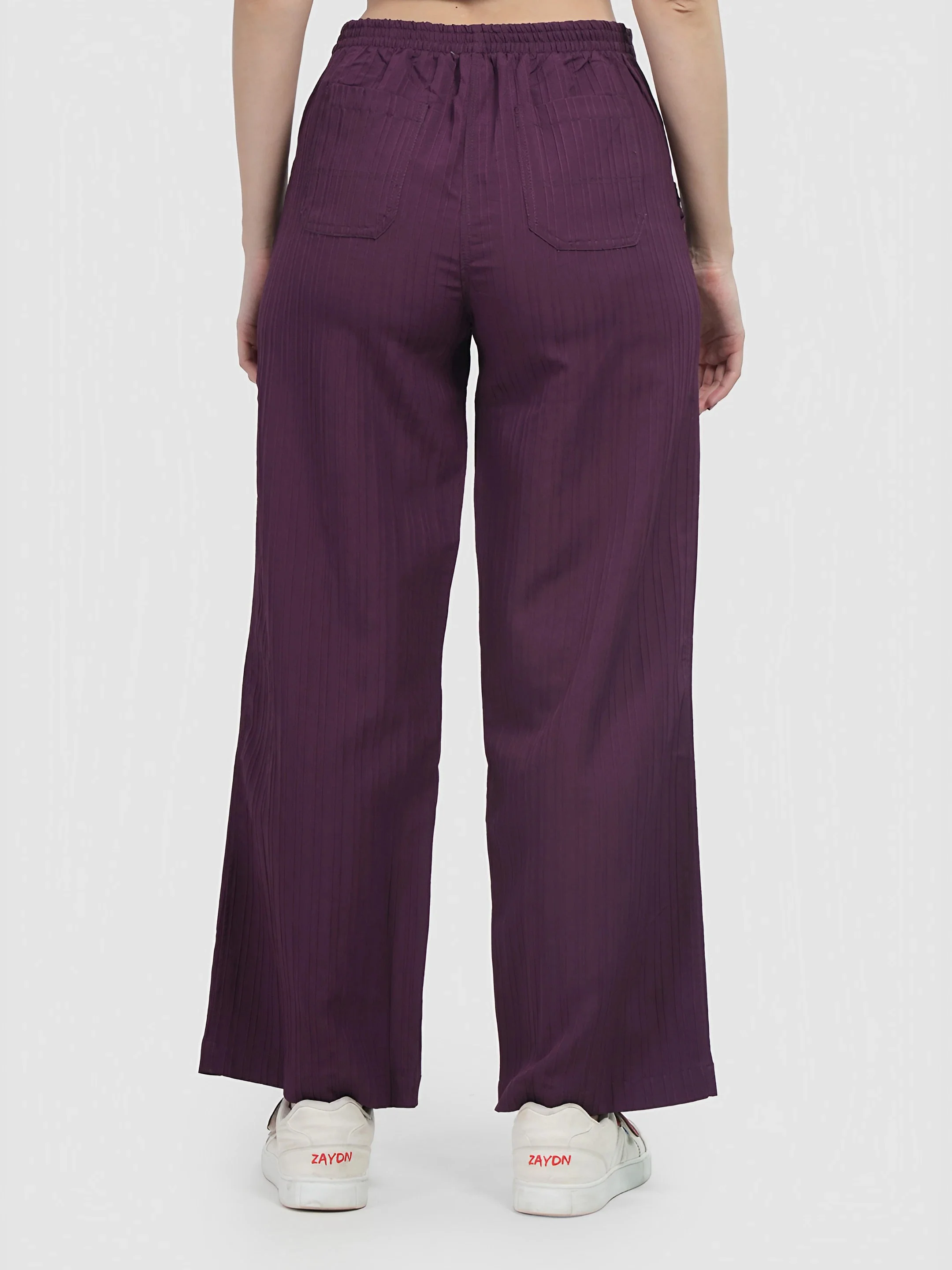 Purple Colour | Women Formal Trousers Regular Fit - Image 6
