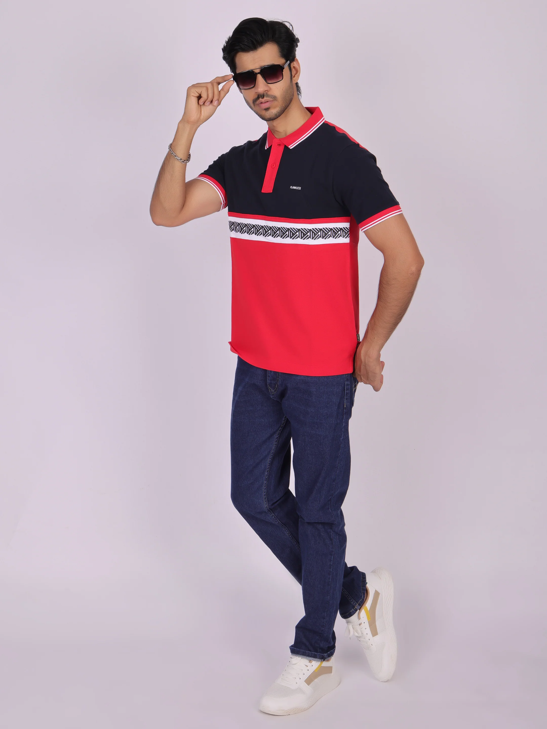 Red Cotton Polo T-shirt for Men - Casual, Comfortable, and Stylish - Image 3