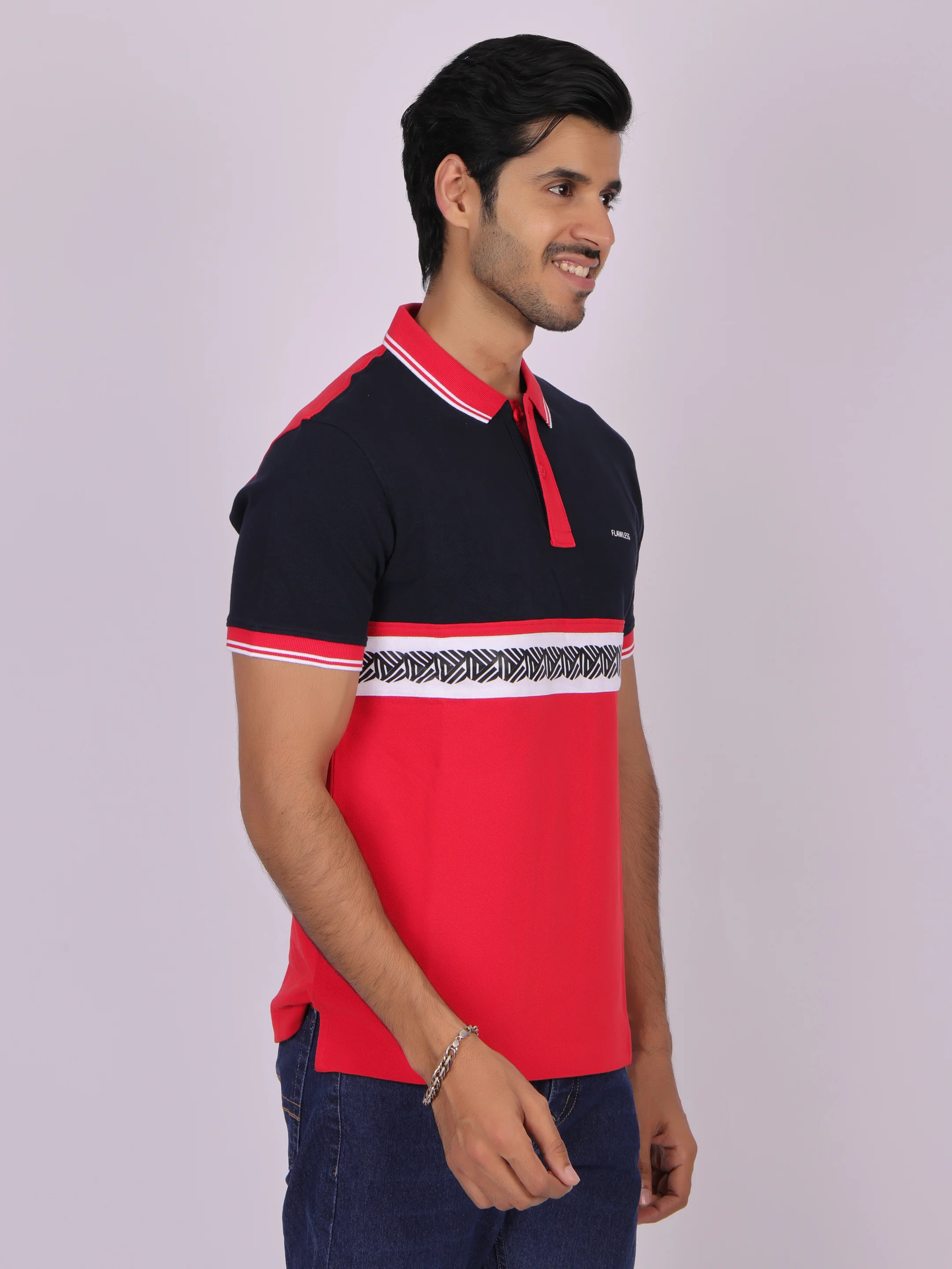 Red Cotton Polo T-shirt for Men - Casual, Comfortable, and Stylish - Image 5
