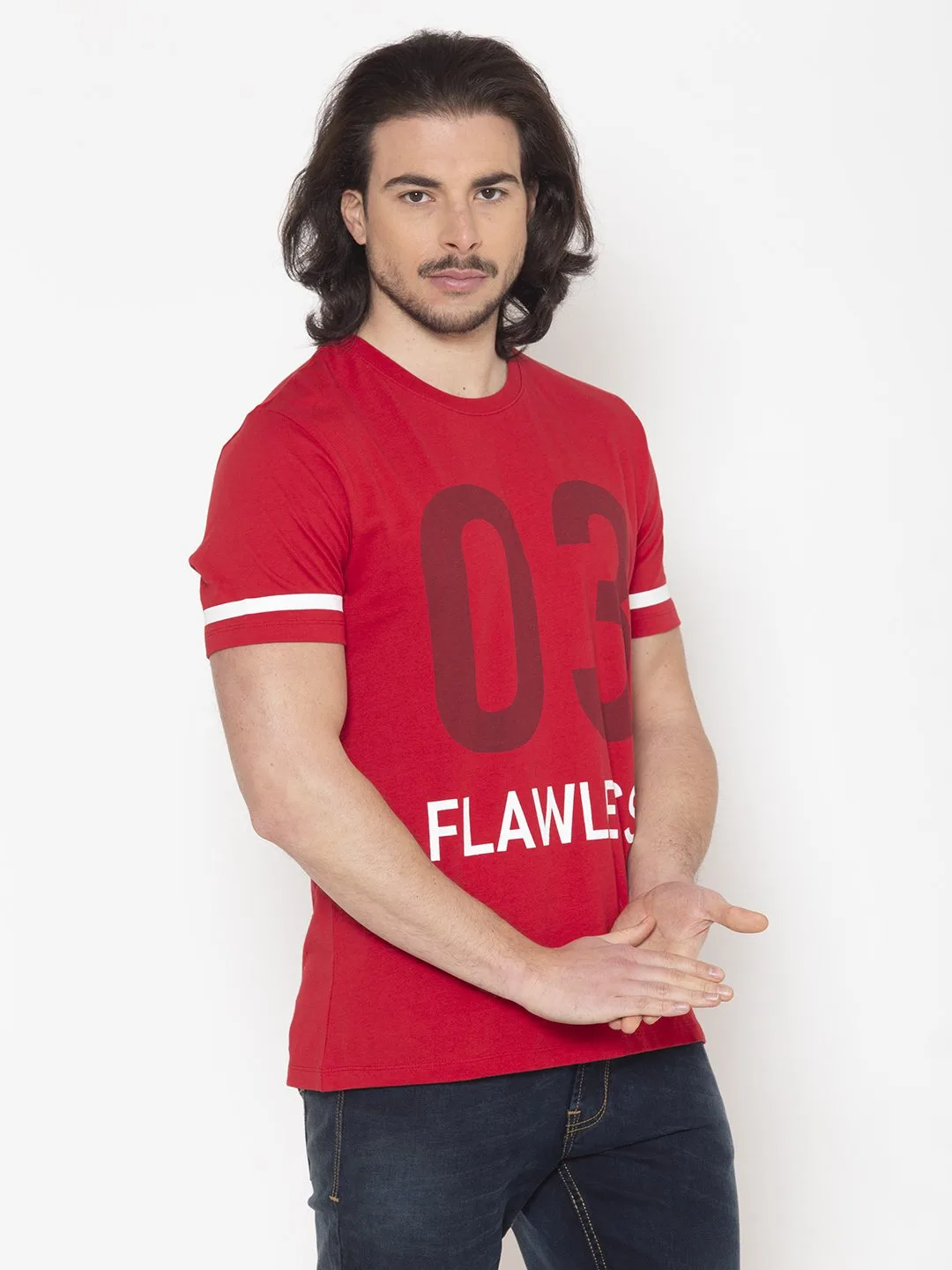Flawless Men Red Flawless T-Shirt - Image 4
