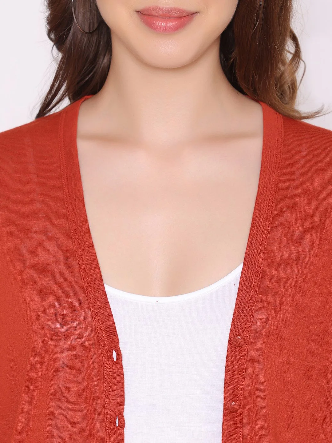 Flawless Women Red Rust Shrug - Image 5