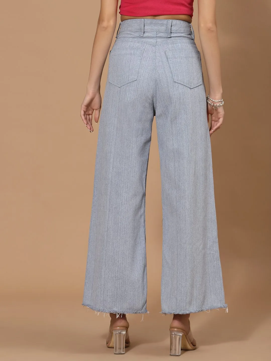 Flawless Women Sky Blue Flared Denim - Image 6