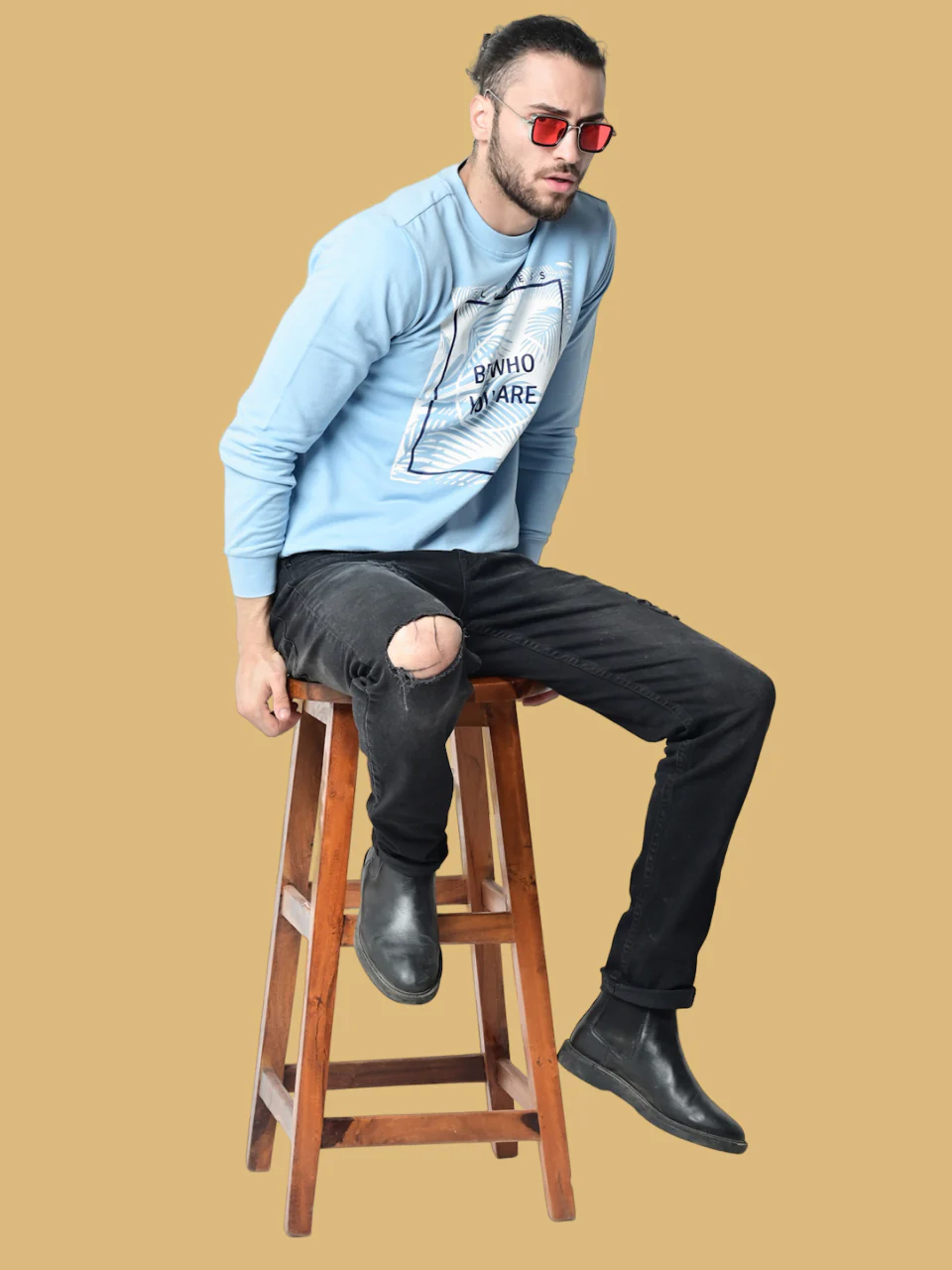 Flawless Men Sky Sleek Sweatshirt - Image 5