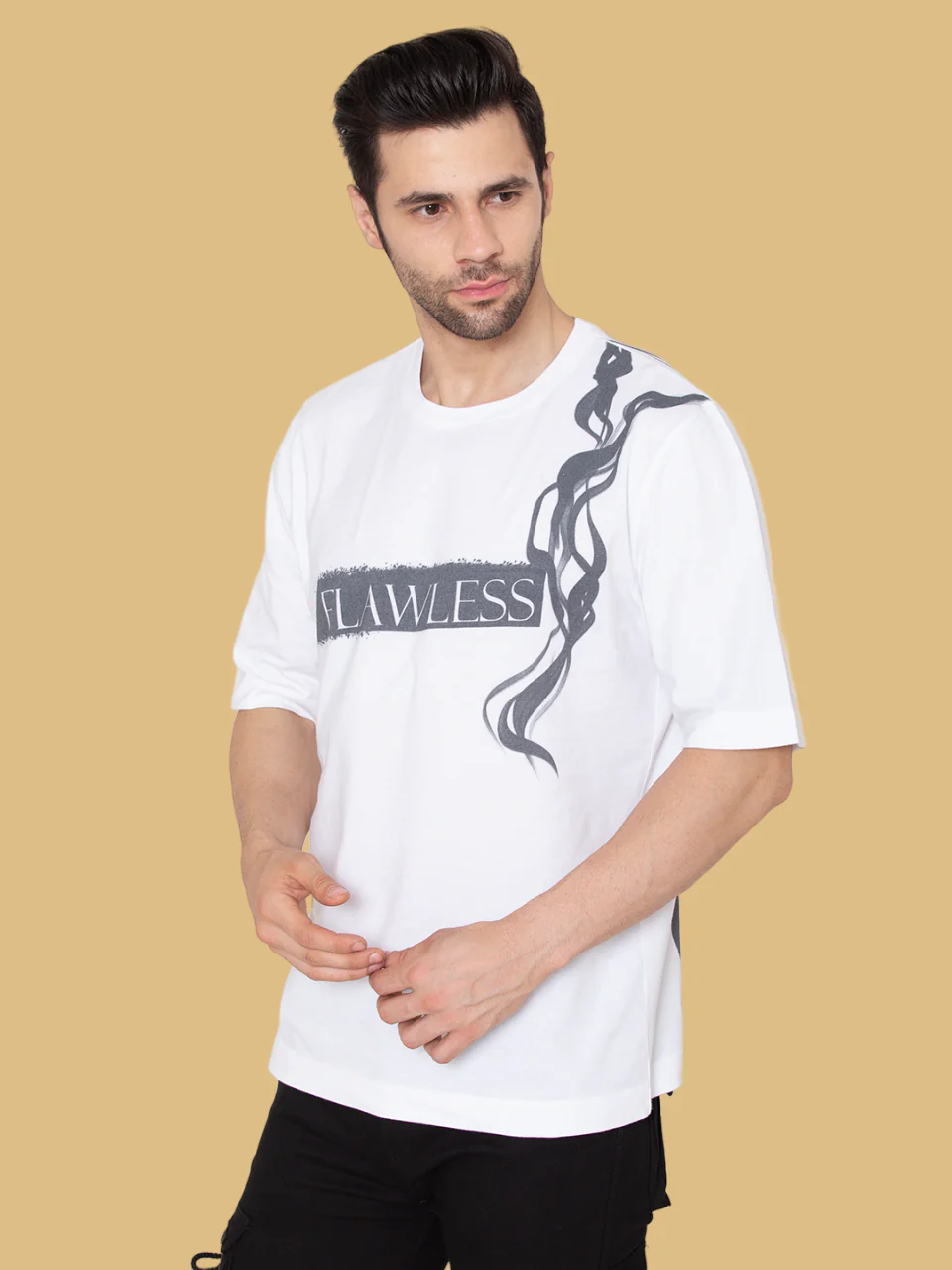 Flawless Men Smoke Oversized T-Shirt | SMOKE - Image 4