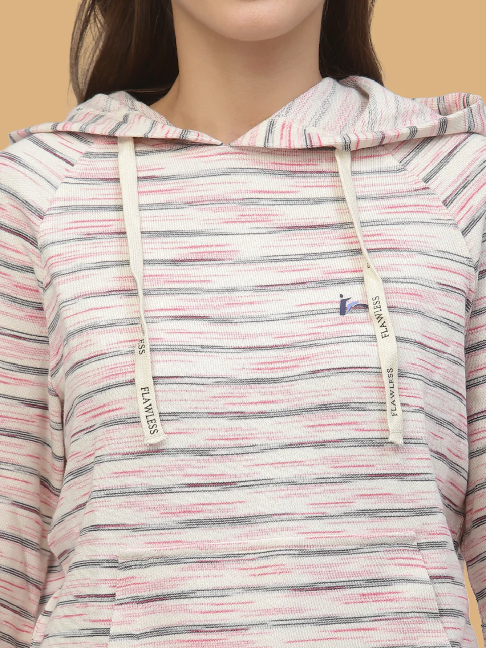 Flawless Women Strippy Hung Hoodie - Image 3