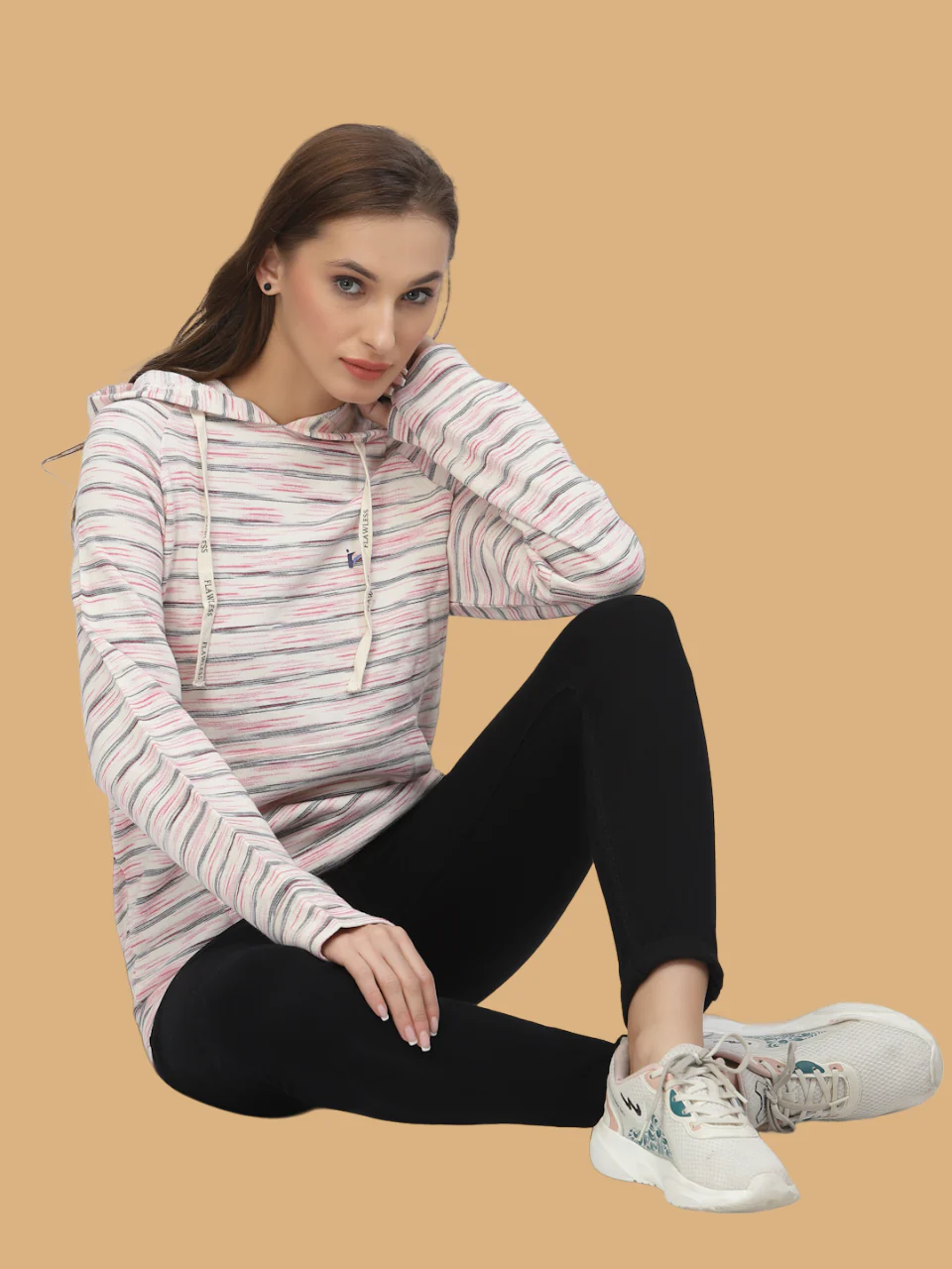 Flawless Women Strippy Hung Hoodie - Image 6