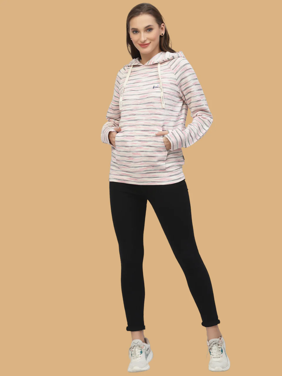 Flawless Women Strippy Hung Hoodie - Image 7