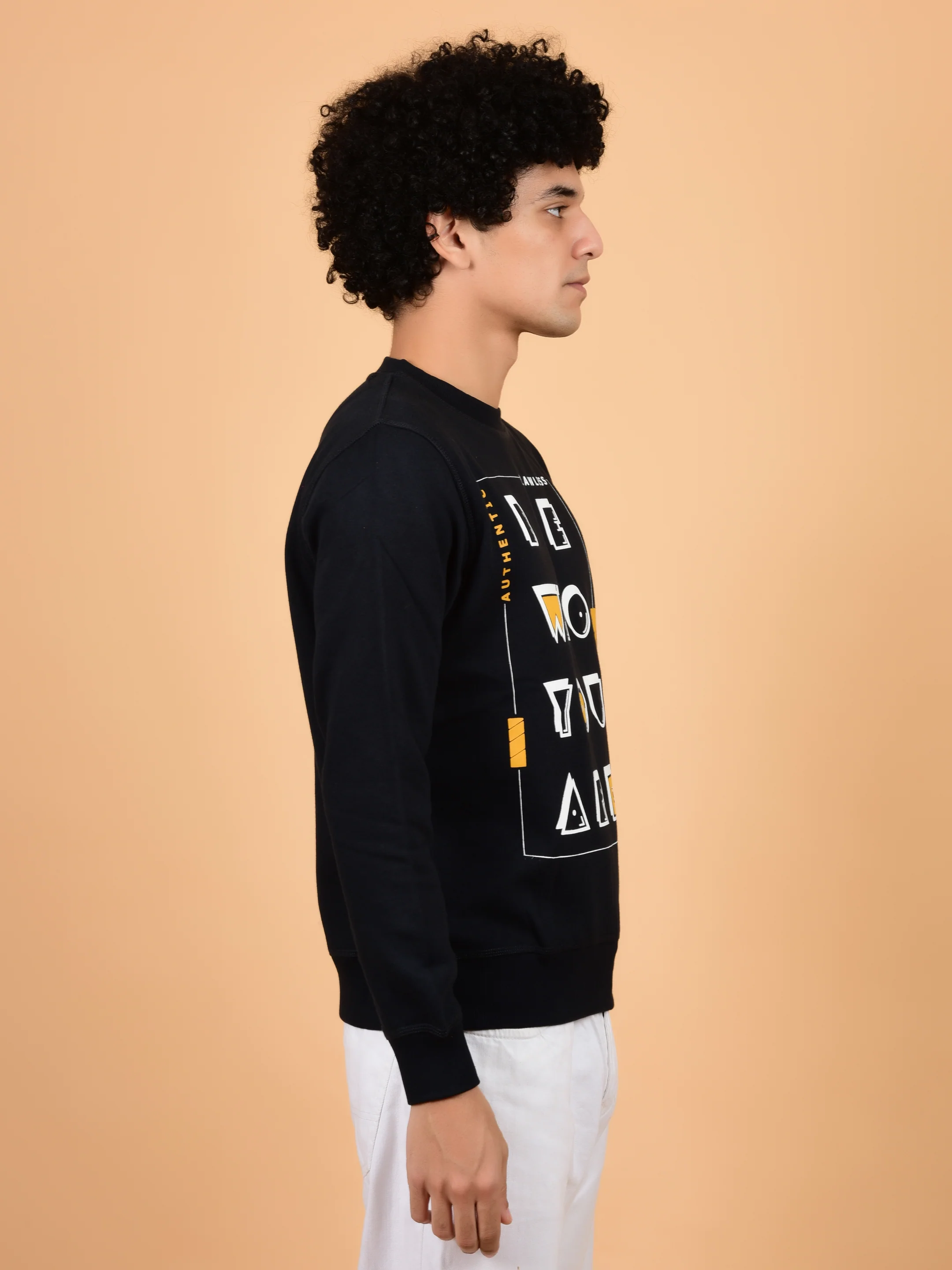 Flawless Unisex Typography Swag Black Sweatshirt - Image 5