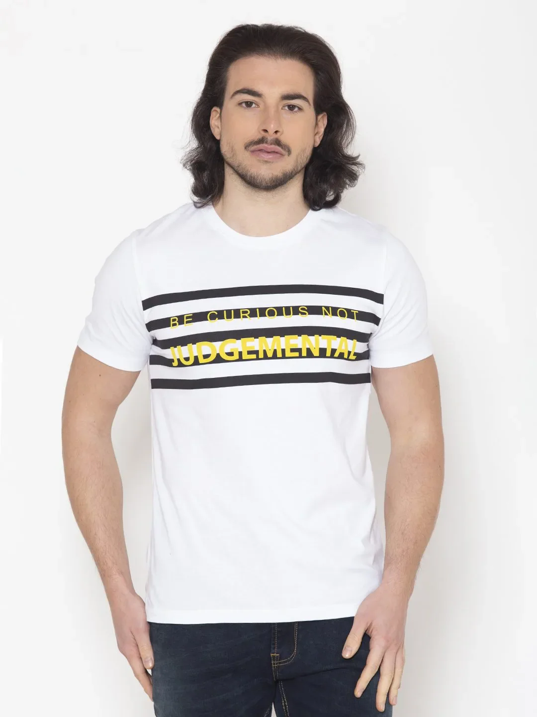 Flawless White Graphic Men T-Shirt
