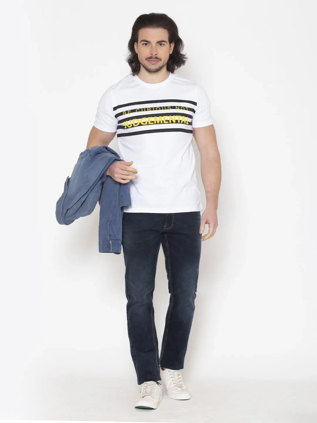 Flawless White Graphic Men T-Shirt - Image 2