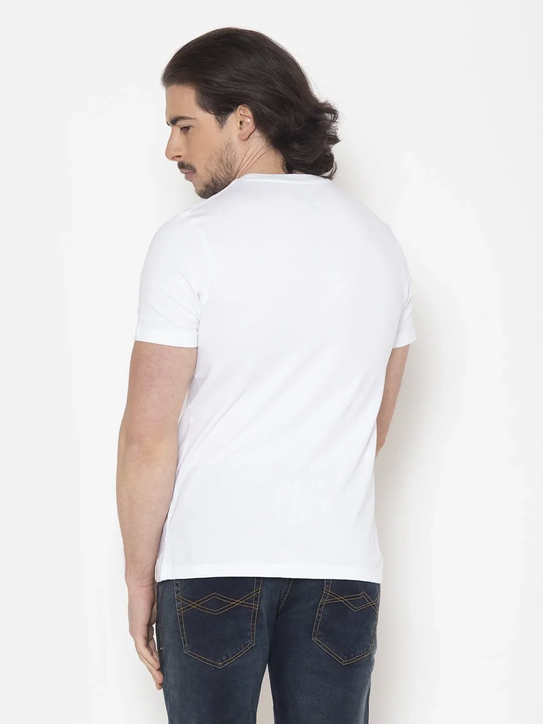 Flawless White Graphic Men T-Shirt - Image 5